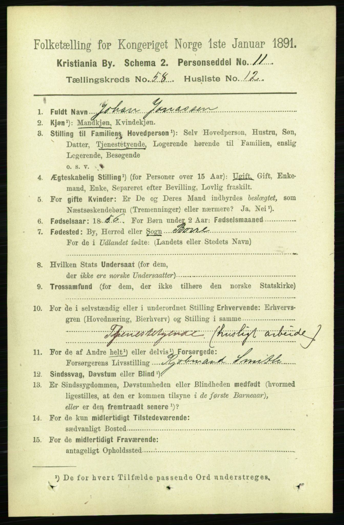 RA, 1891 census for 0301 Kristiania, 1891, p. 30829