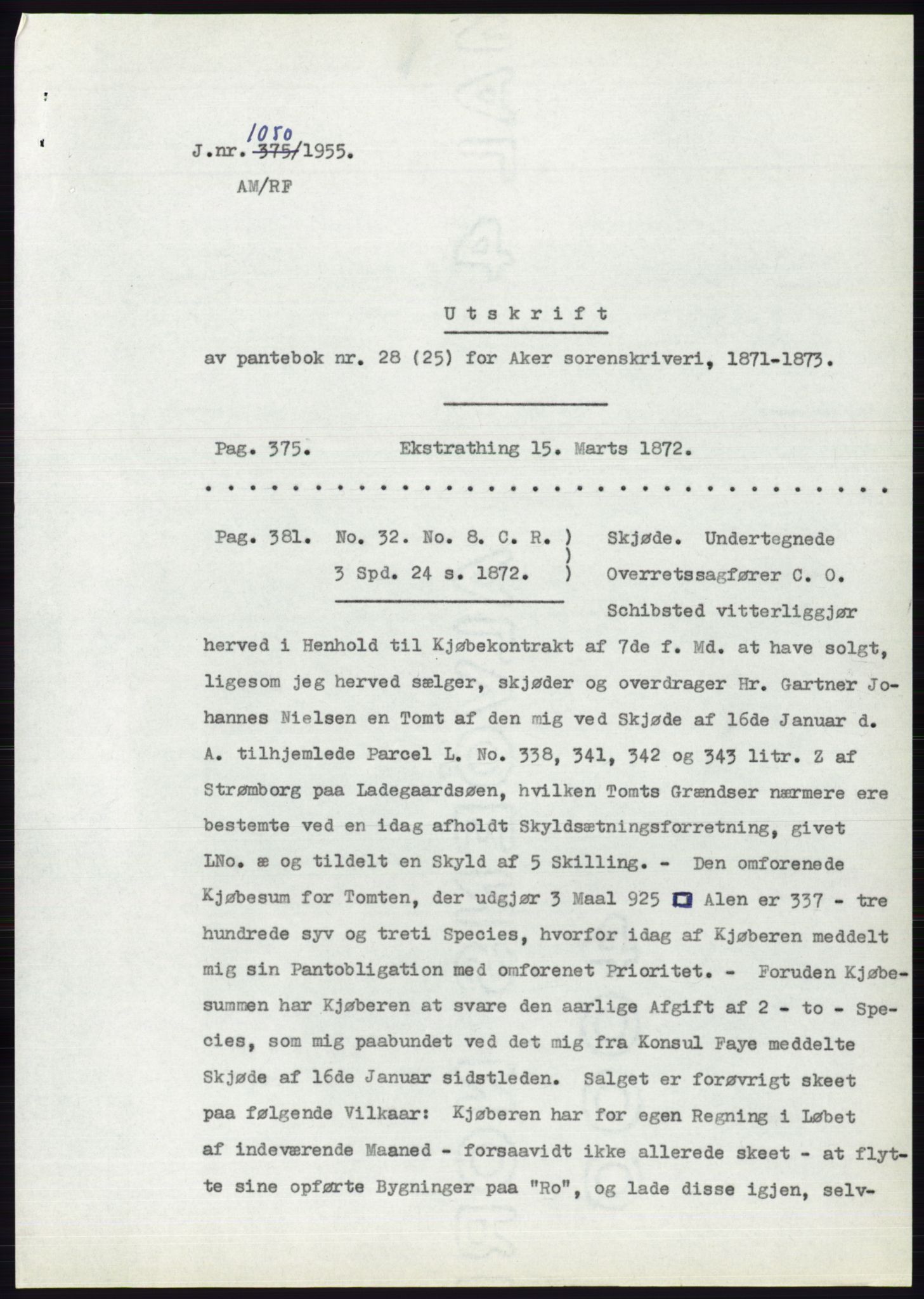 Statsarkivet i Oslo, SAO/A-10621/Z/Zd/L0003: Avskrifter, j.nr 714-1202/1955, 1955, p. 239