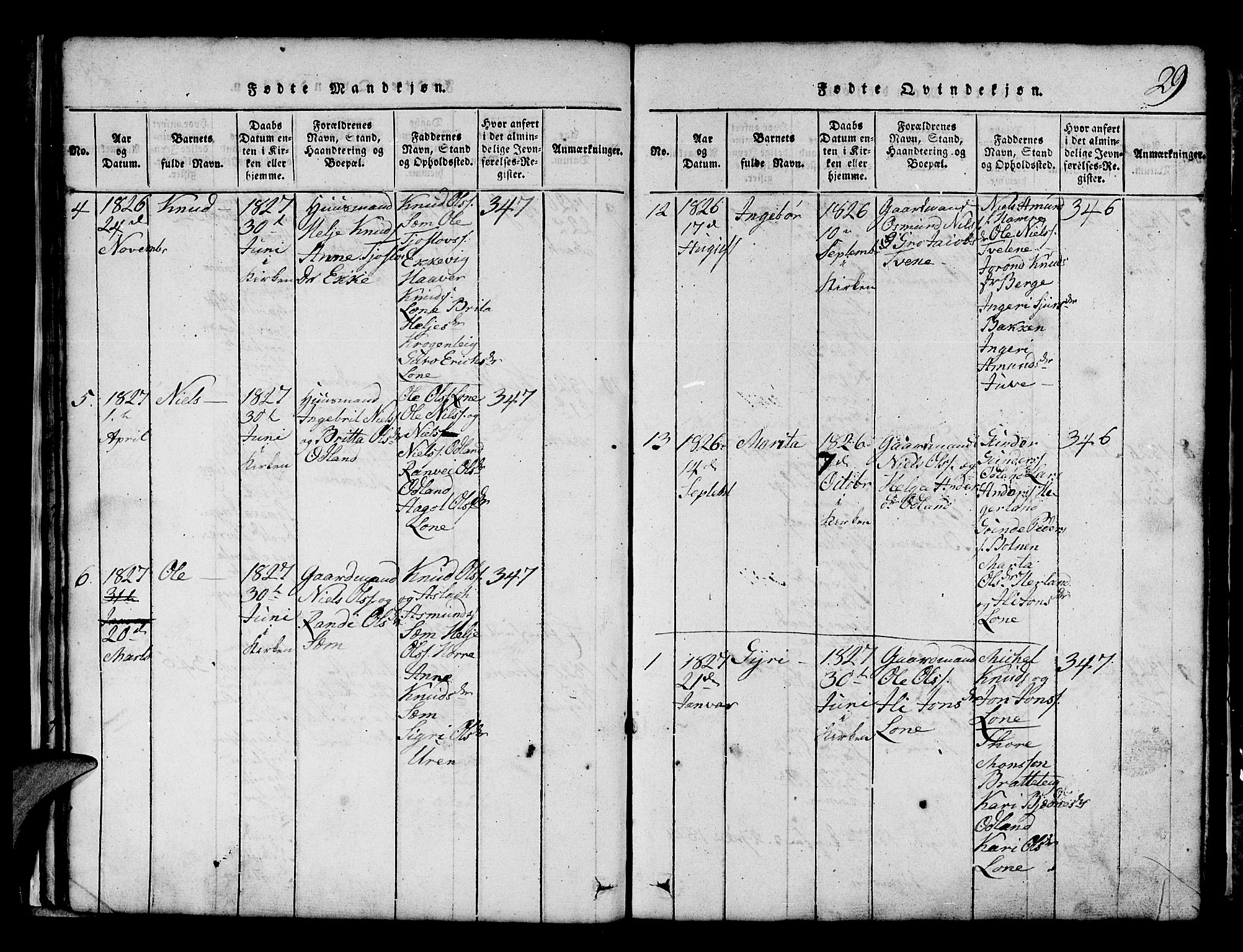 Røldal sokneprestembete, SAB/A-100247: Parish register (copy) no. A 1, 1817-1860, p. 29