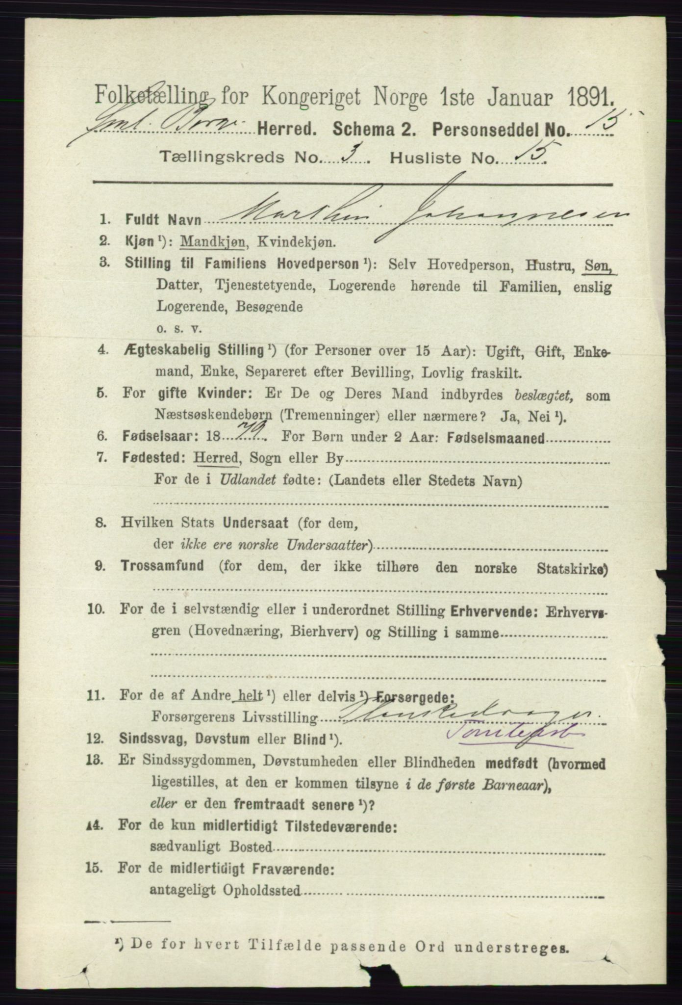 RA, 1891 census for 0113 Borge, 1891, p. 1552