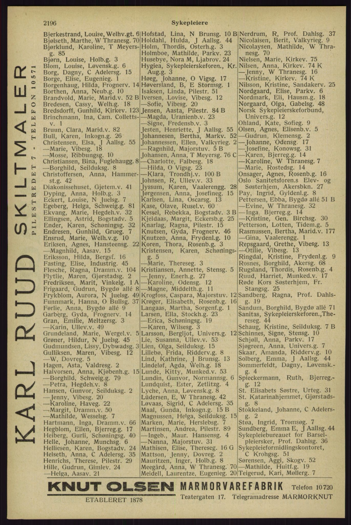 Kristiania/Oslo adressebok, PUBL/-, 1929, p. 2196