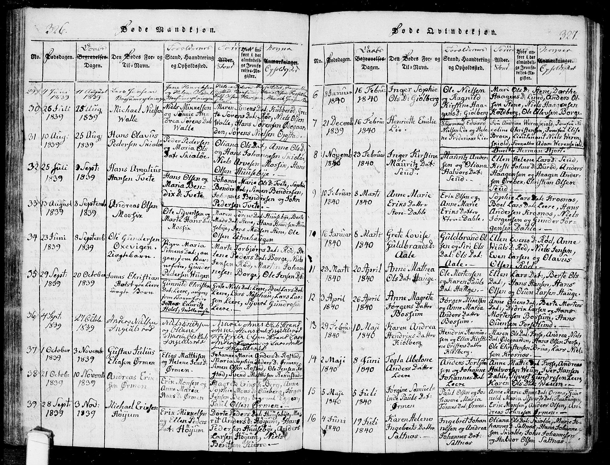 Onsøy prestekontor Kirkebøker, SAO/A-10914/F/Fa/L0002: Parish register (official) no. I 2, 1814-1840, p. 326-327