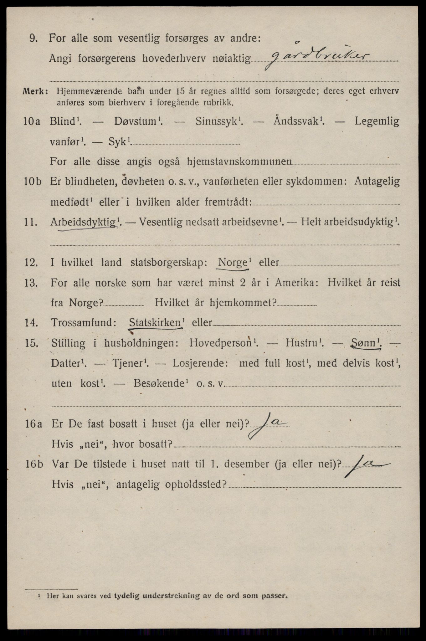 SAST, 1920 census for Erfjord, 1920, p. 722