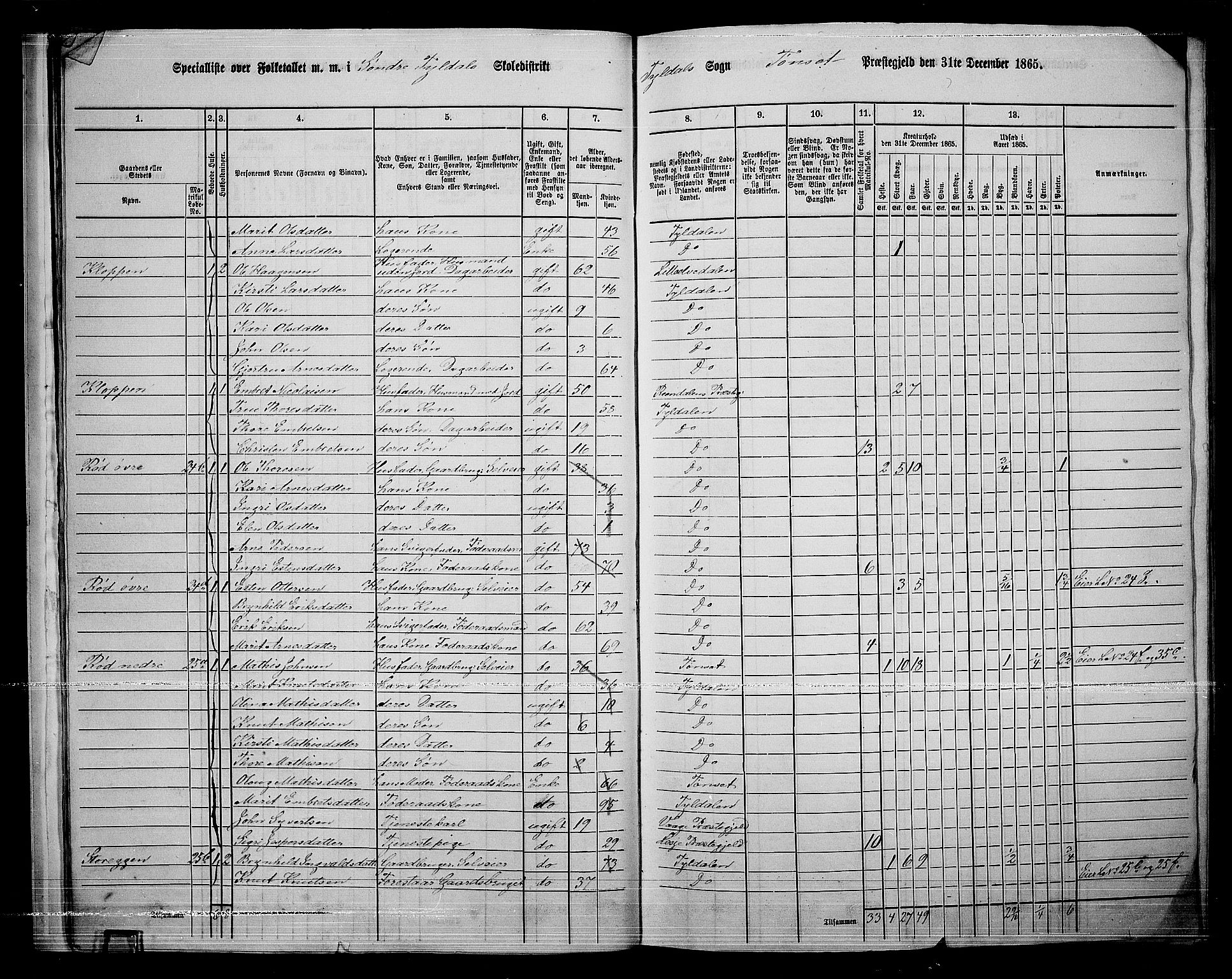 RA, 1865 census for Tynset, 1865, p. 21