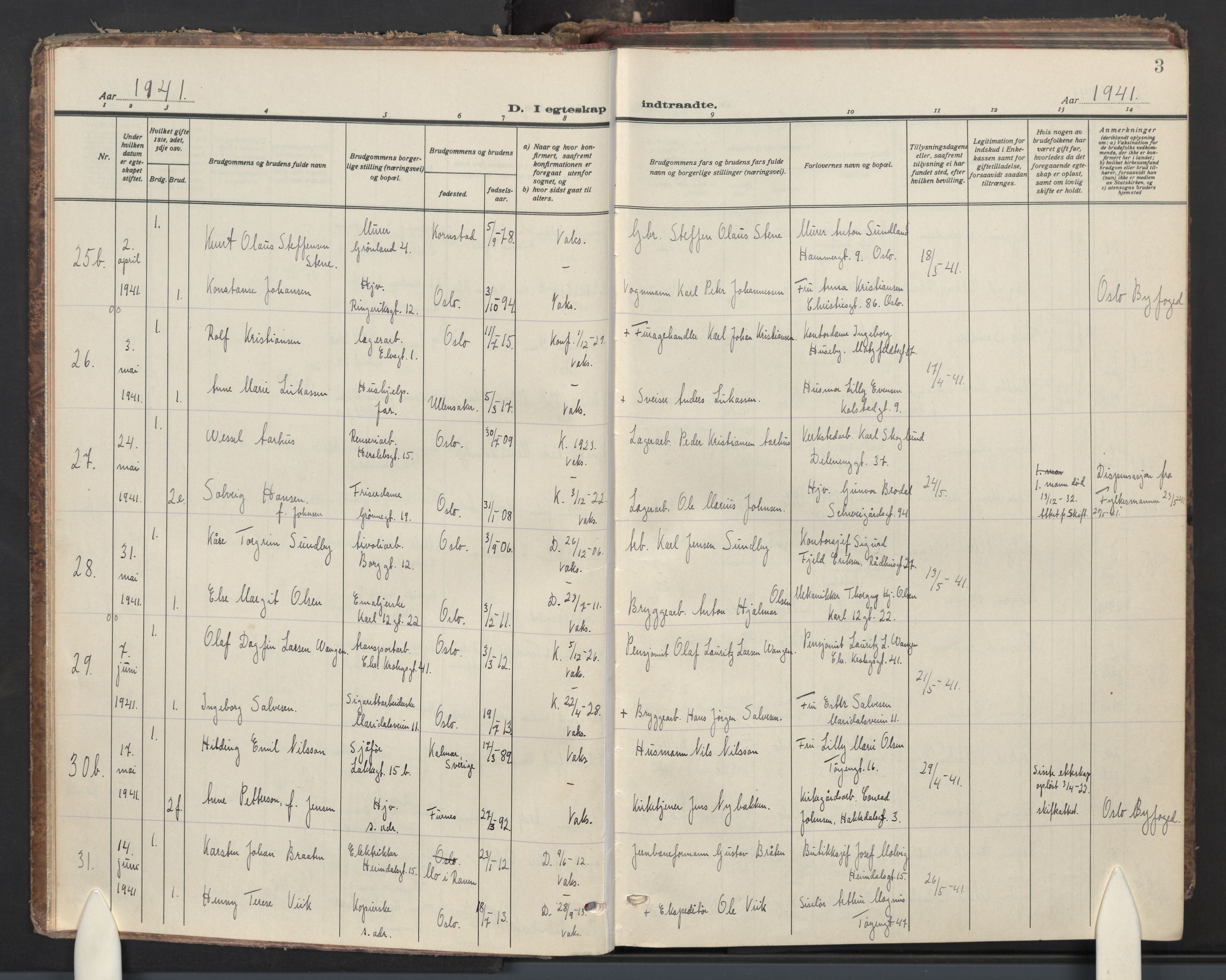 Vaterland prestekontor Kirkebøker, AV/SAO-A-10880/F/Fa/L0005: Parish register (official) no. 5, 1936-1959, p. 3