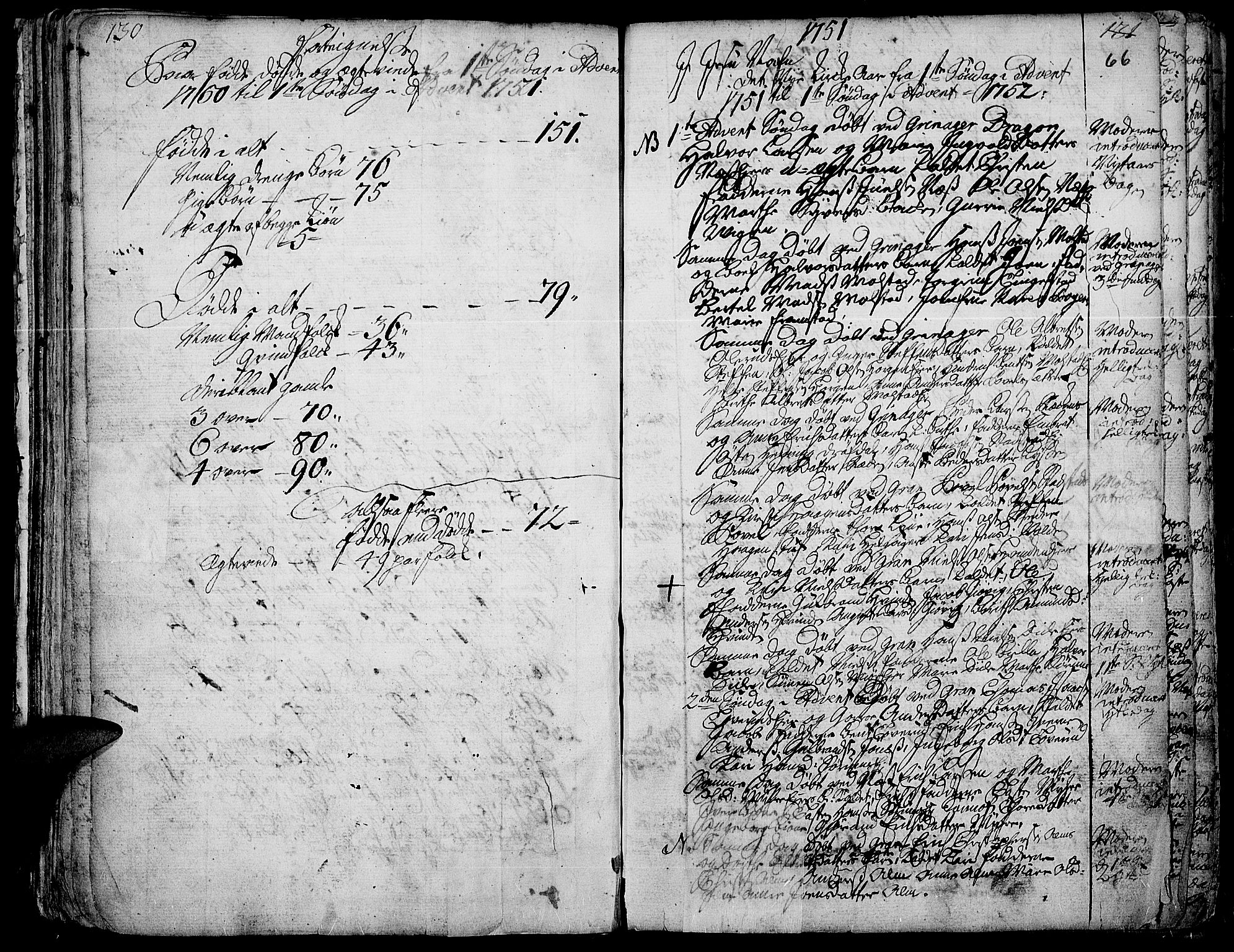 Gran prestekontor, AV/SAH-PREST-112/H/Ha/Haa/L0003: Parish register (official) no. 3, 1745-1758, p. 66