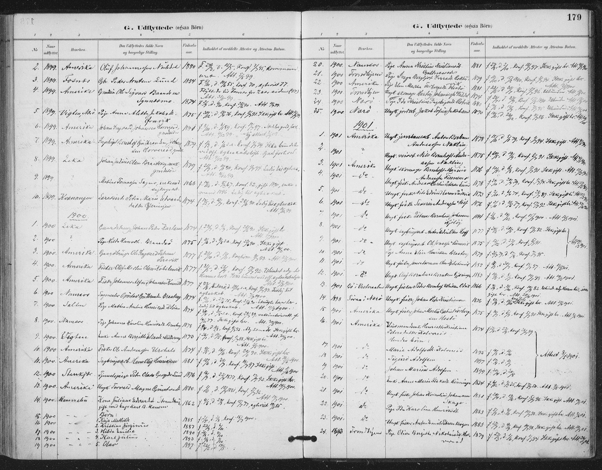 Ministerialprotokoller, klokkerbøker og fødselsregistre - Nord-Trøndelag, SAT/A-1458/780/L0644: Parish register (official) no. 780A08, 1886-1903, p. 179