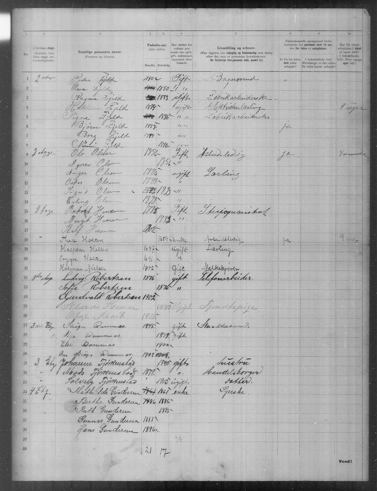 OBA, Municipal Census 1903 for Kristiania, 1903, p. 18364