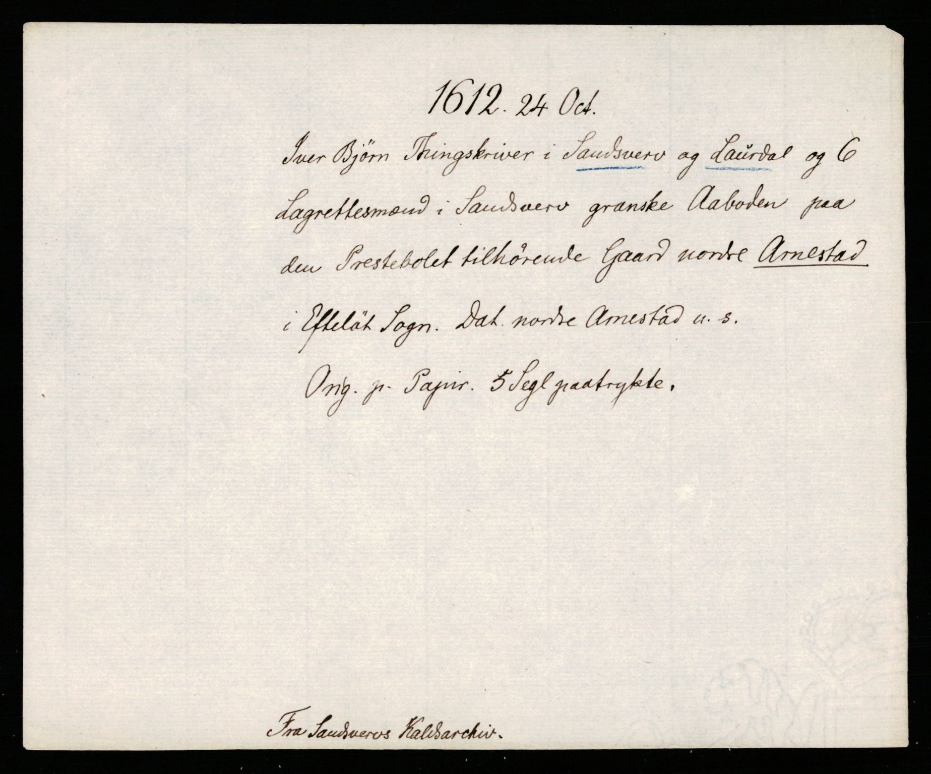 Riksarkivets diplomsamling, AV/RA-EA-5965/F35/F35b/L0005: Riksarkivets diplomer, seddelregister, 1601-1612, p. 687