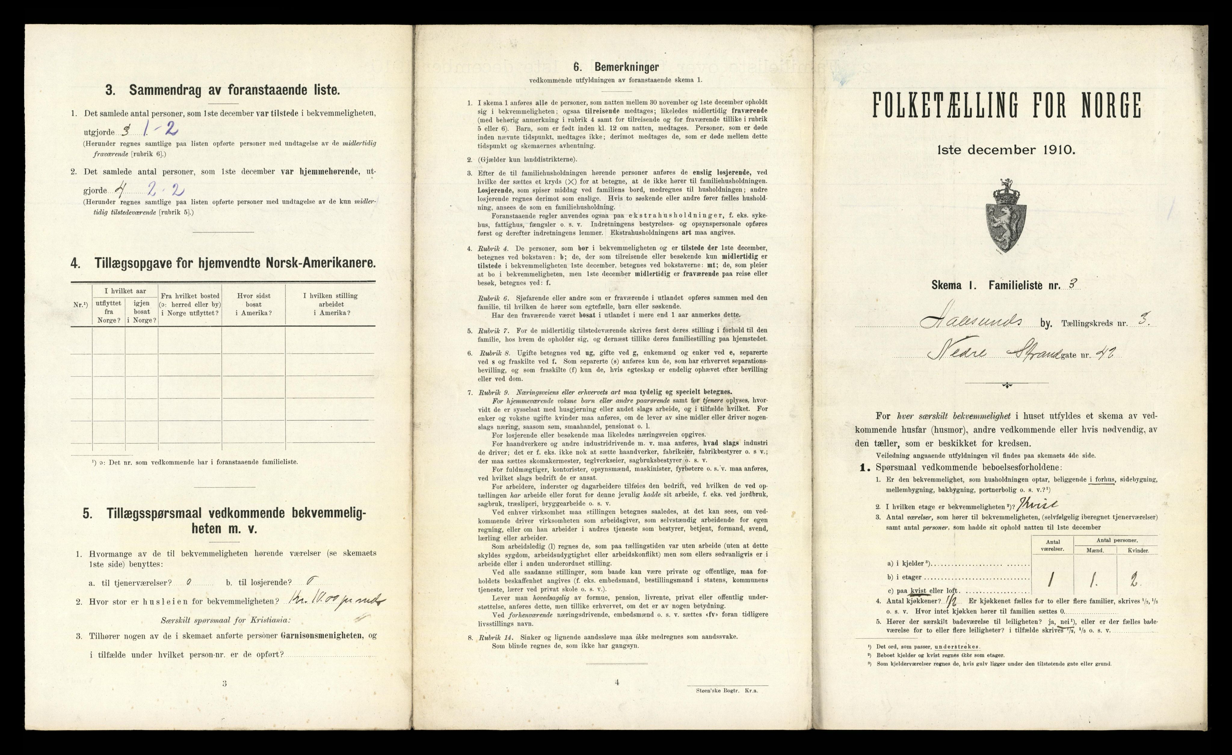 RA, 1910 census for Ålesund, 1910, p. 1451