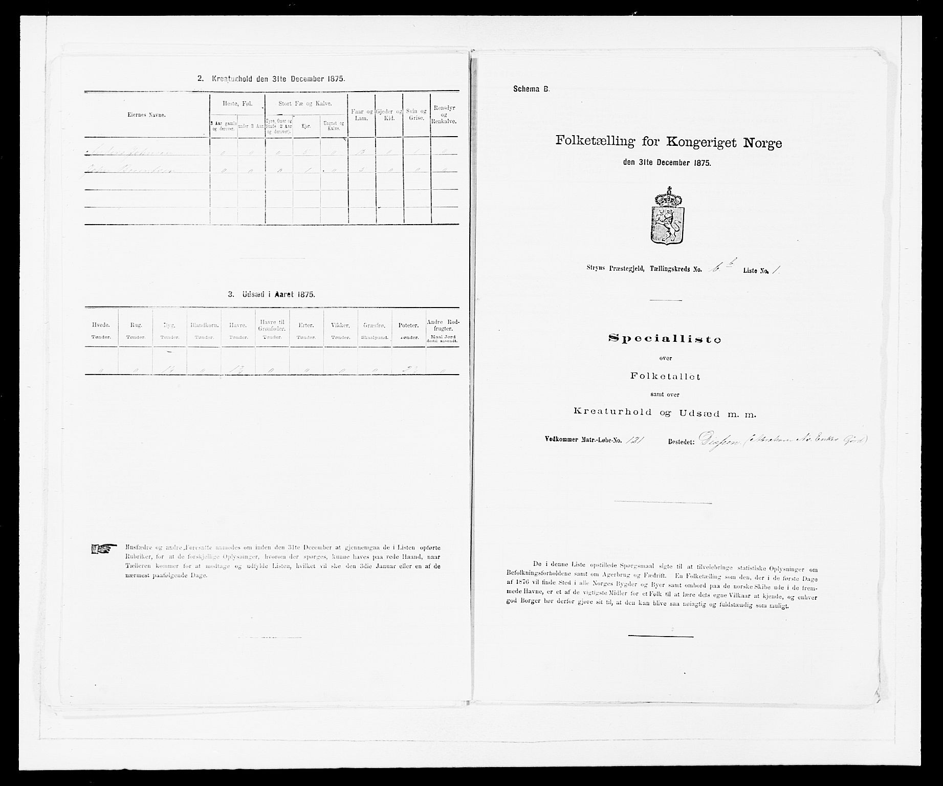 SAB, 1875 Census for 1448P Stryn, 1875, p. 435