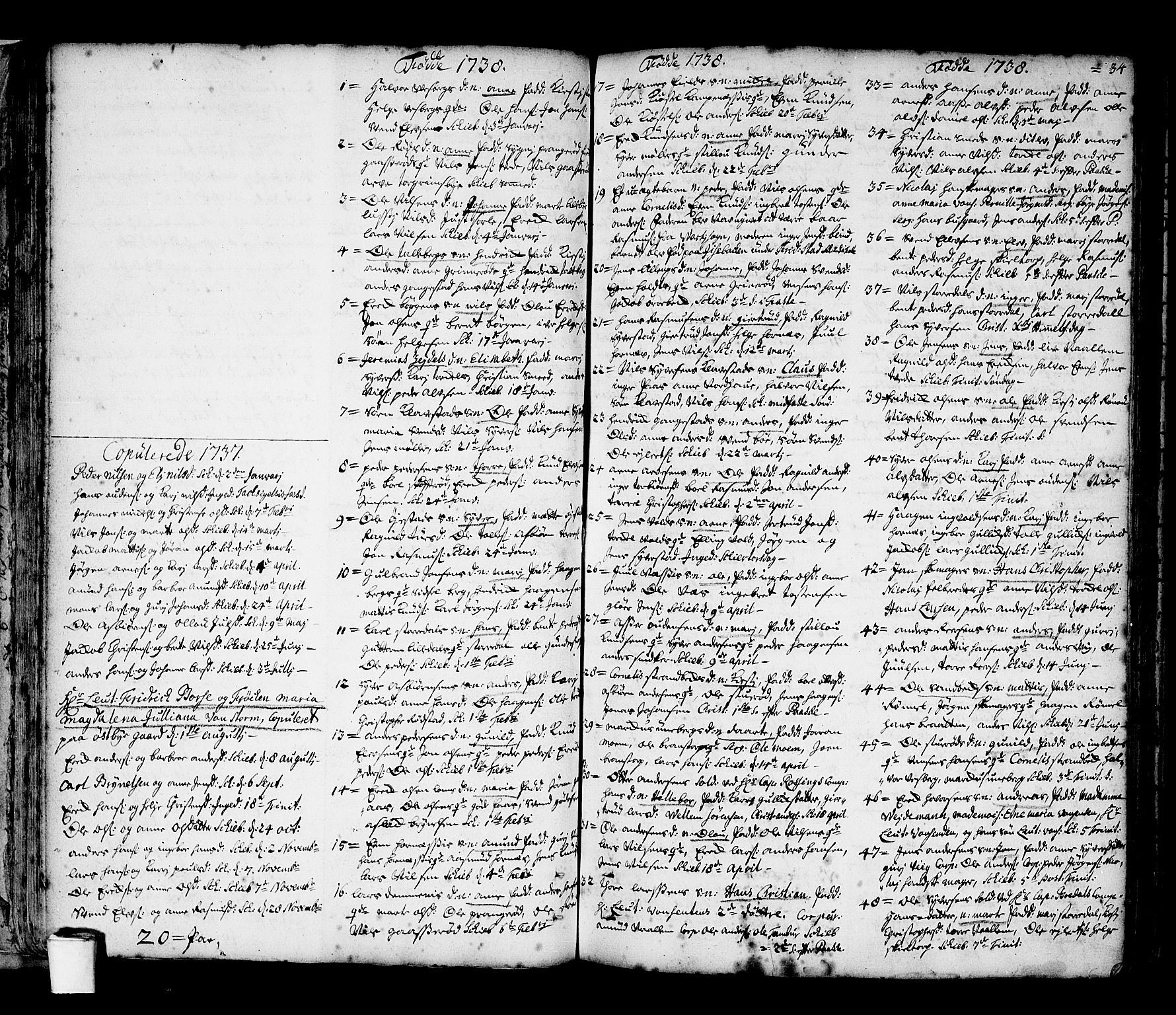 Skjeberg prestekontor Kirkebøker, SAO/A-10923/F/Fa/L0002: Parish register (official) no. I 2, 1726-1791, p. 34