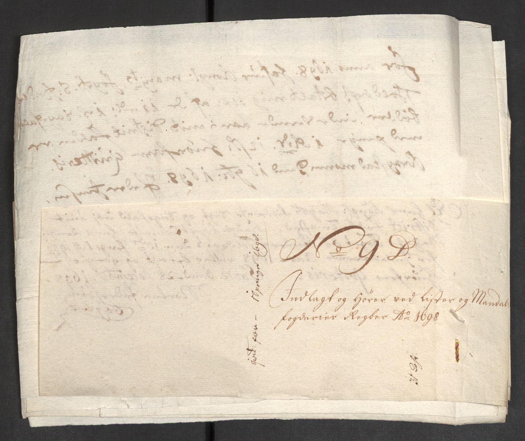 Rentekammeret inntil 1814, Reviderte regnskaper, Fogderegnskap, AV/RA-EA-4092/R43/L2547: Fogderegnskap Lista og Mandal, 1698-1699, p. 118