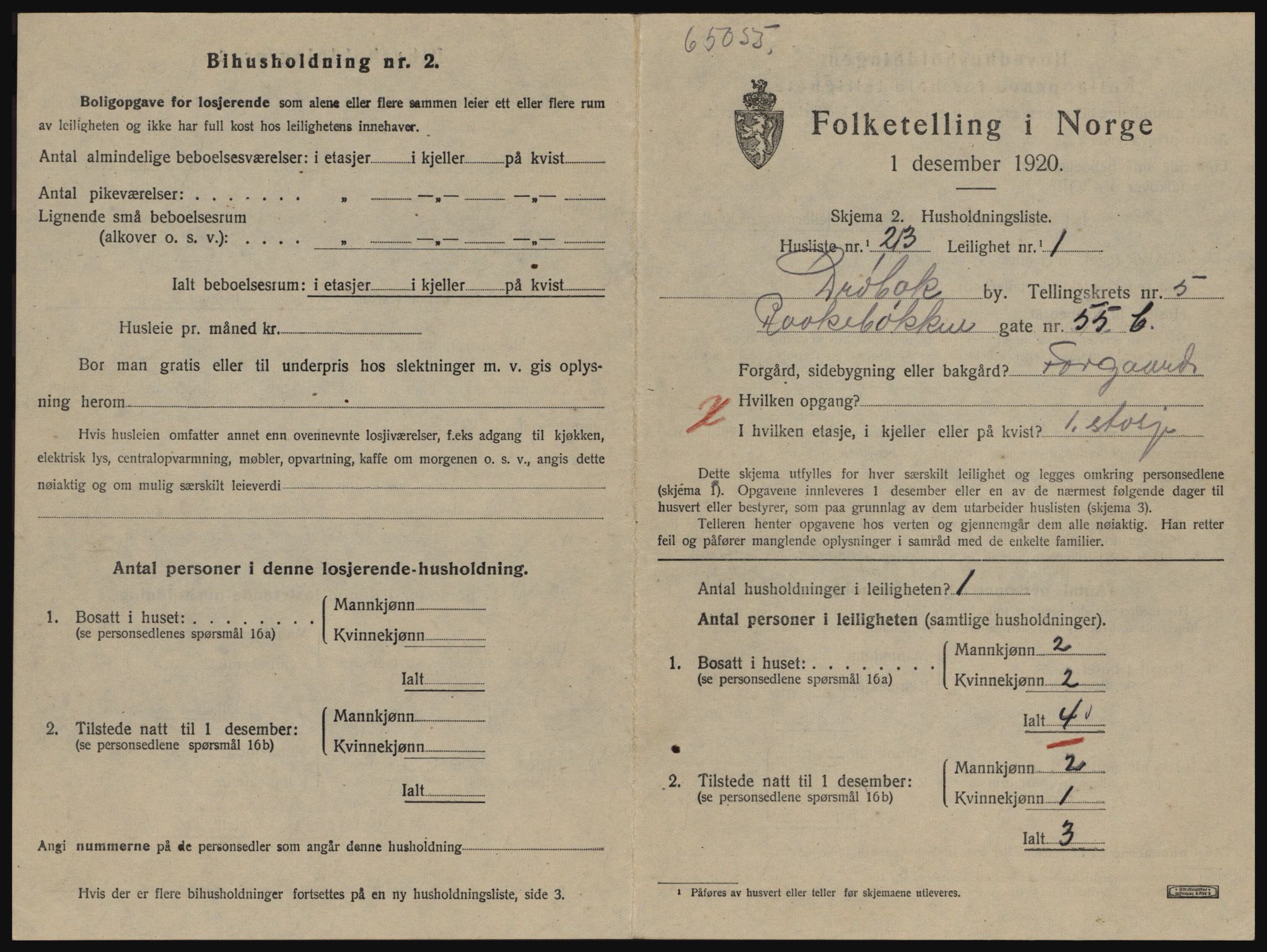 SAO, 1920 census for Drøbak, 1920, p. 1481