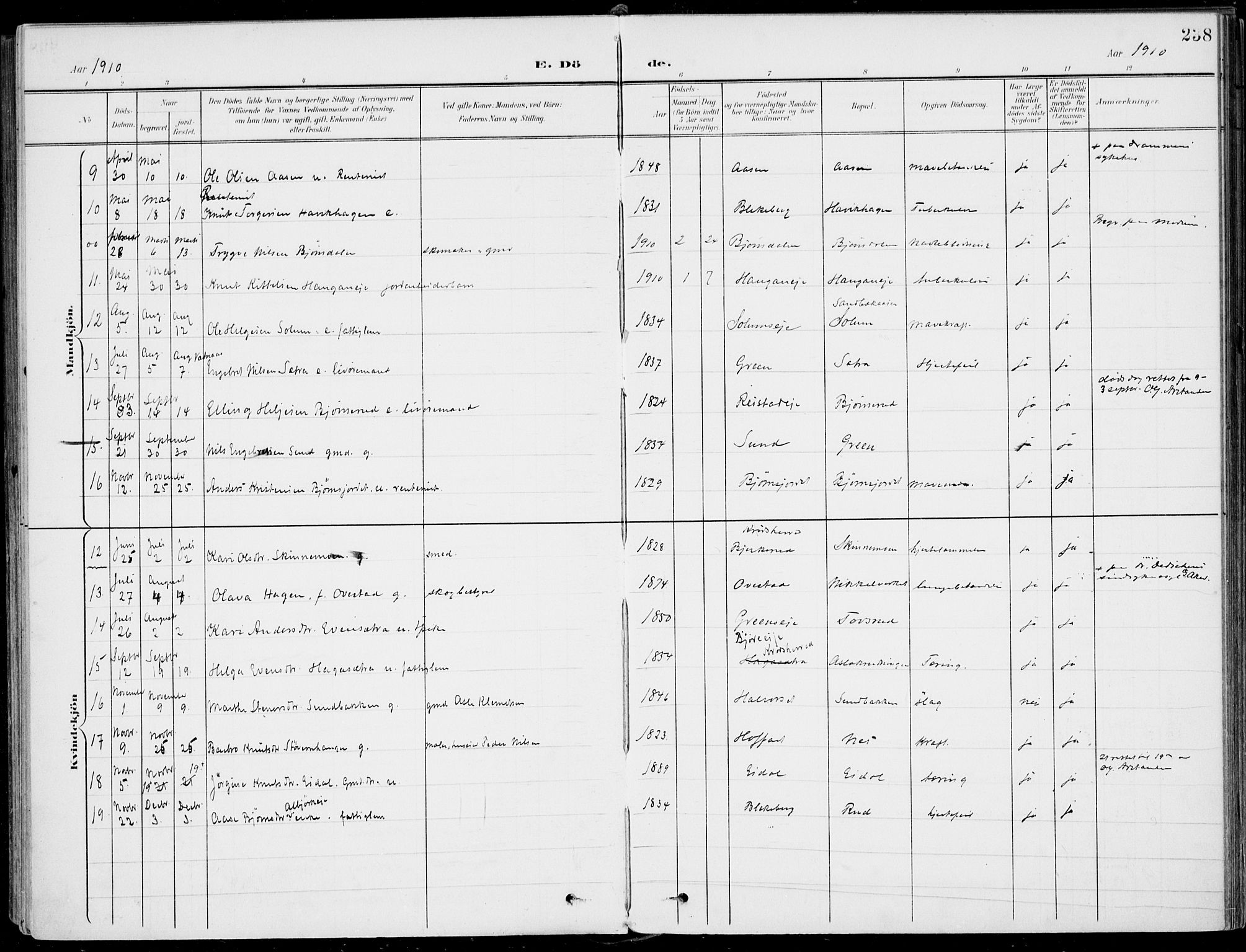 Sigdal kirkebøker, AV/SAKO-A-245/F/Fb/L0002: Parish register (official) no. II 2, 1901-1914, p. 238