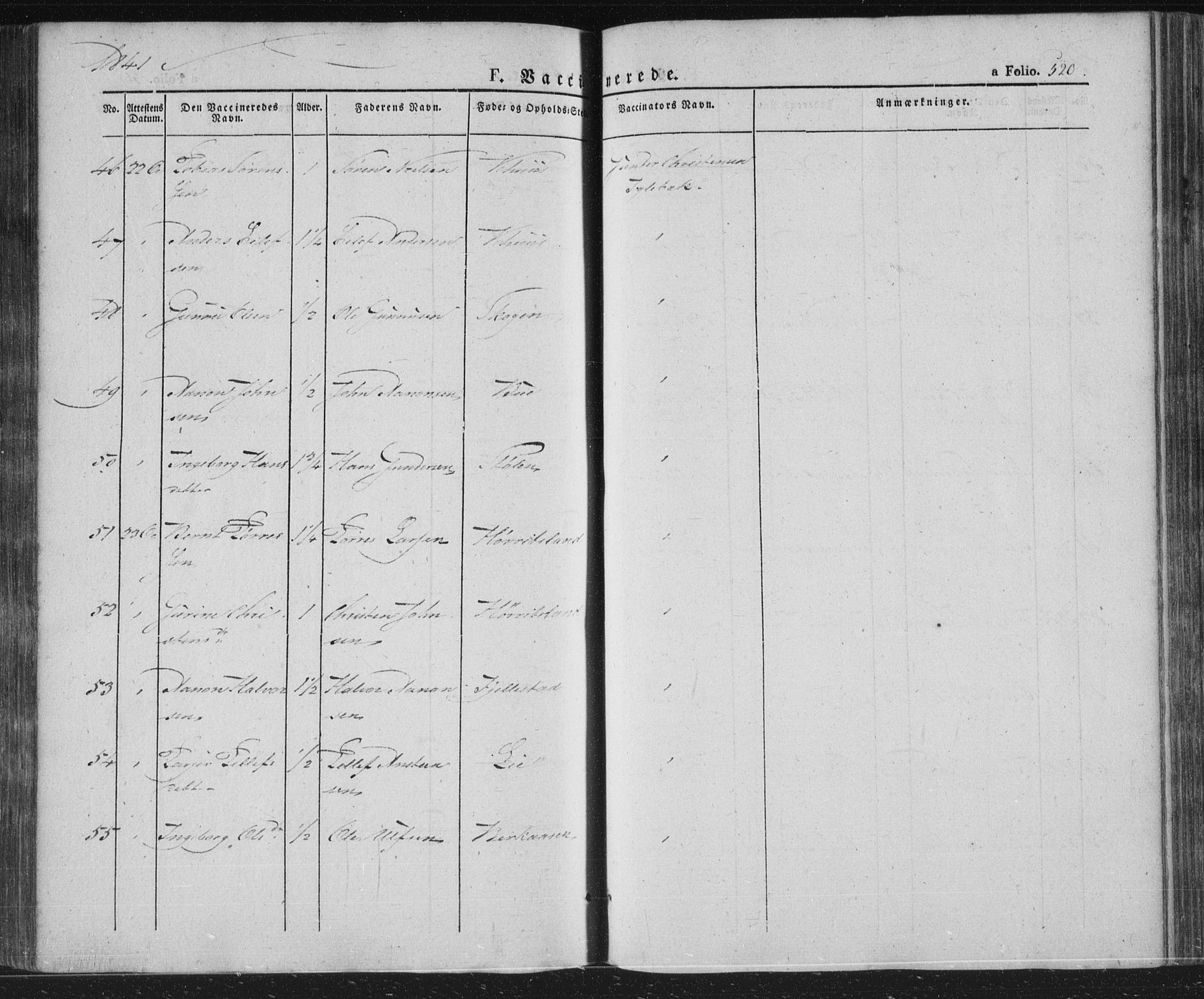 Vennesla sokneprestkontor, AV/SAK-1111-0045/Fa/Fac/L0004: Parish register (official) no. A 4, 1834-1855, p. 520