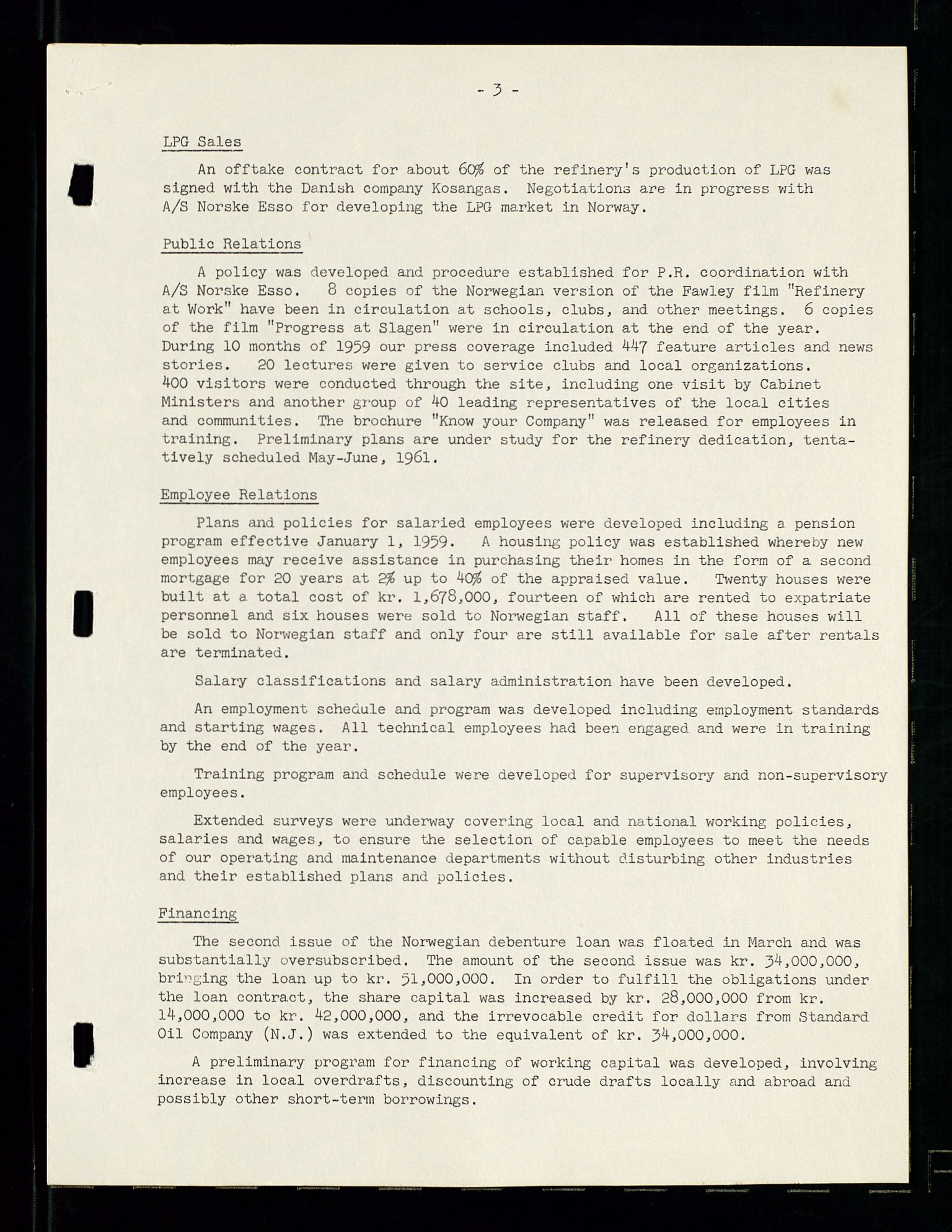 PA 1537 - A/S Essoraffineriet Norge, AV/SAST-A-101957/A/Aa/L0001/0002: Styremøter / Shareholder meetings, board meetings, by laws (vedtekter), 1957-1960, p. 33