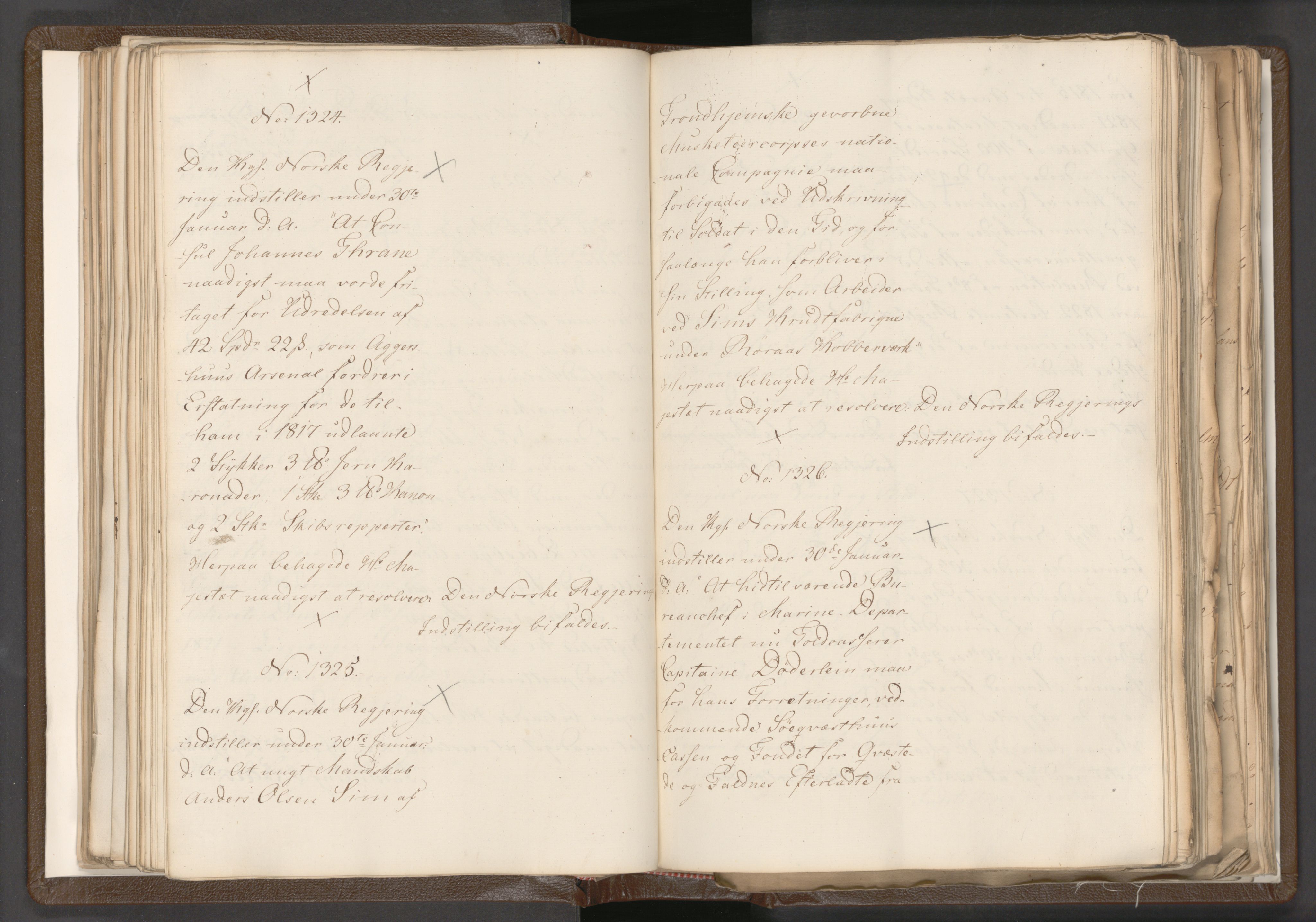 Statsrådssekretariatet, AV/RA-S-1001/A/Ab/L0018: Kgl. res. nr. 1112-1753, 1. halvår, 1824