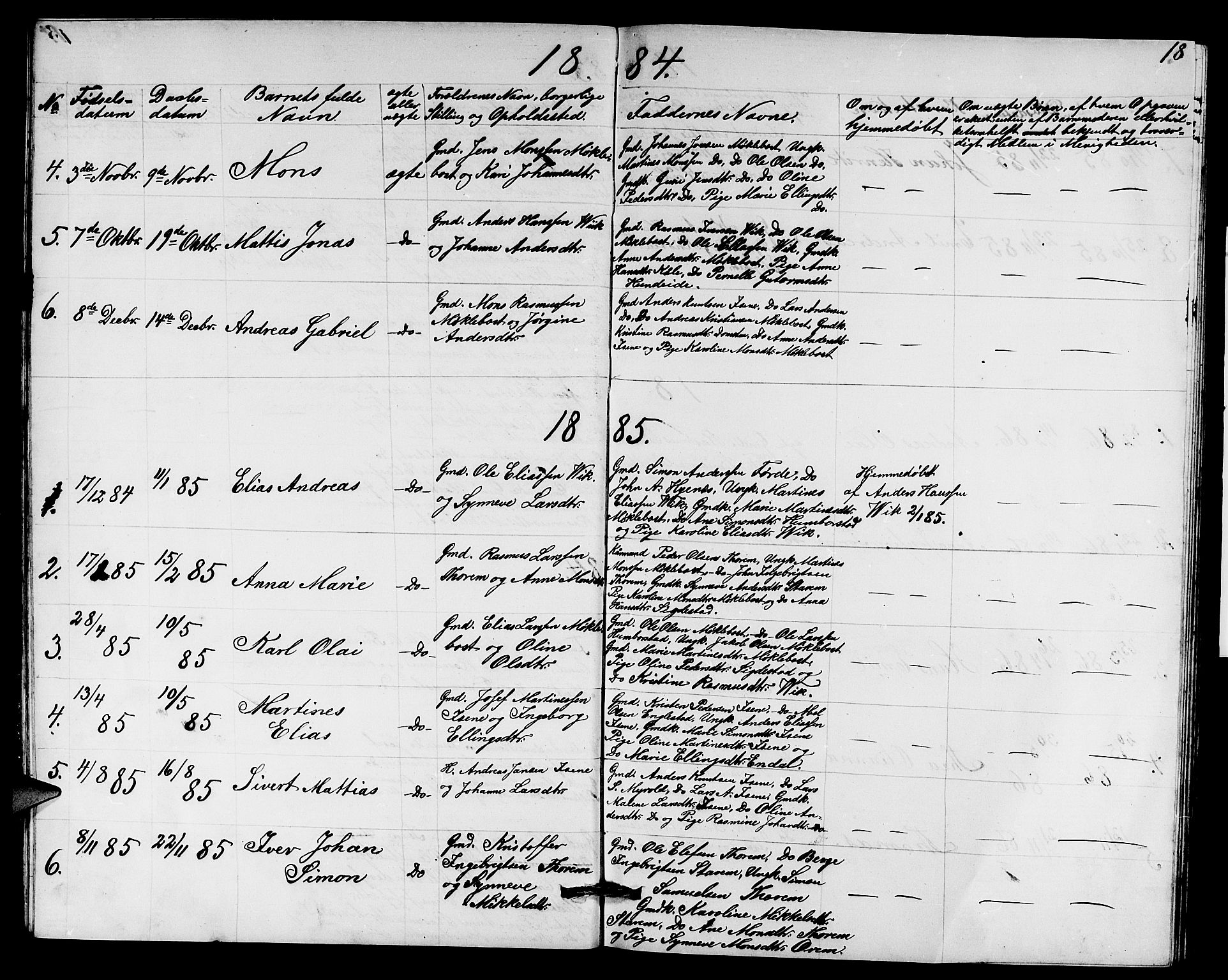 Davik sokneprestembete, SAB/A-79701/H/Hab/Habd/L0001: Parish register (copy) no. D 1, 1866-1891, p. 18
