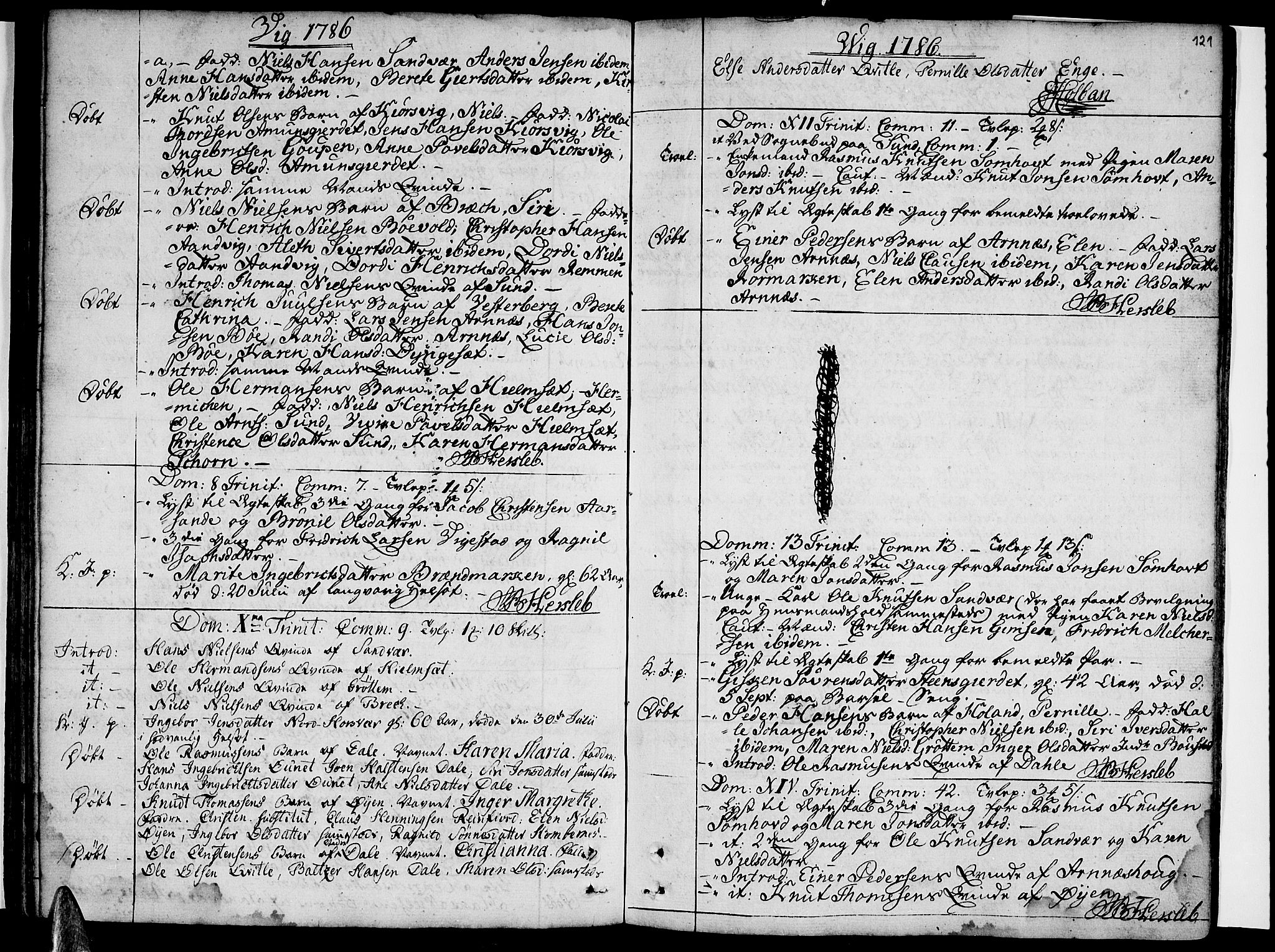 Ministerialprotokoller, klokkerbøker og fødselsregistre - Nordland, AV/SAT-A-1459/812/L0173: Parish register (official) no. 812A02, 1752-1800, p. 121