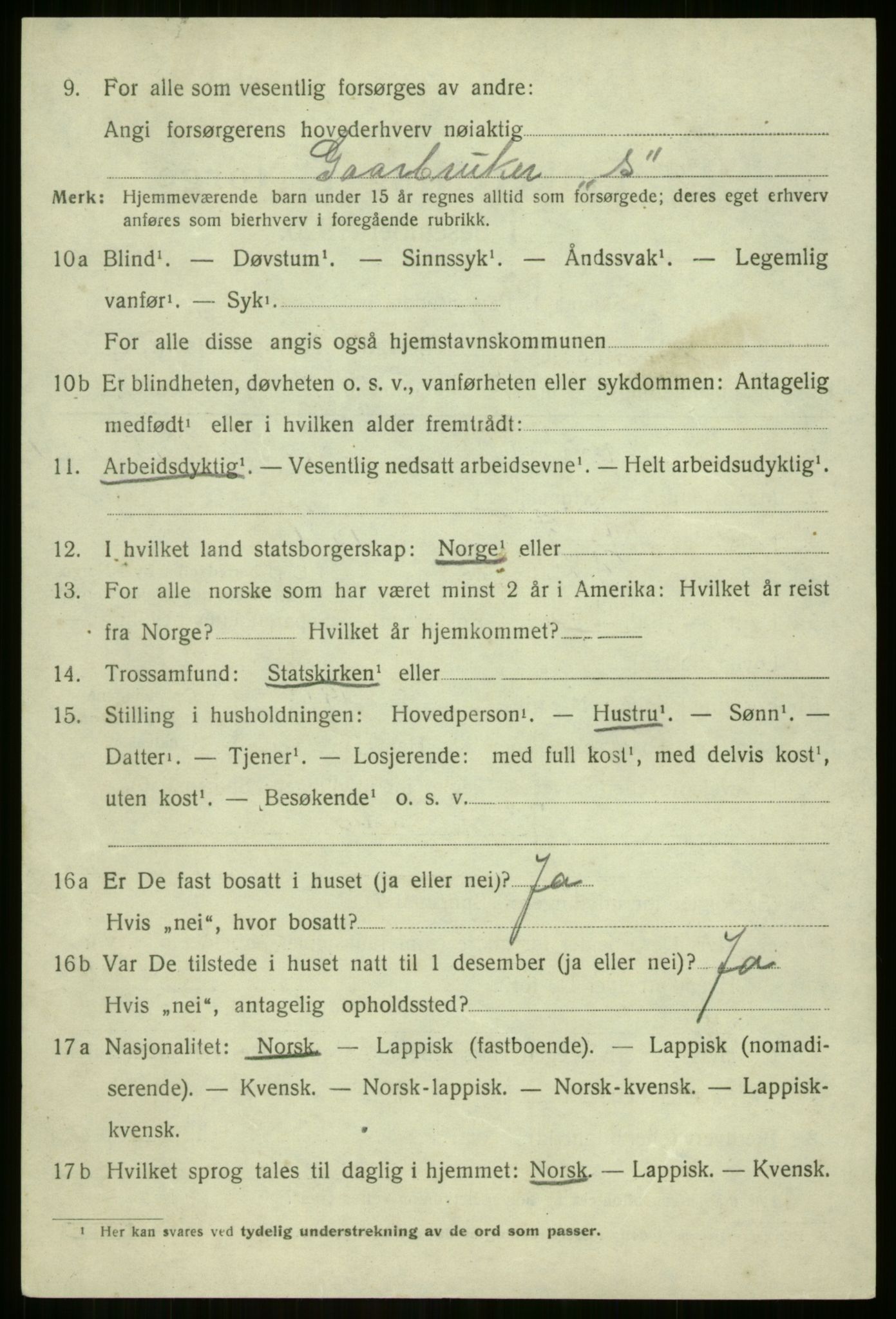 SATØ, 1920 census for Sørreisa, 1920, p. 2344