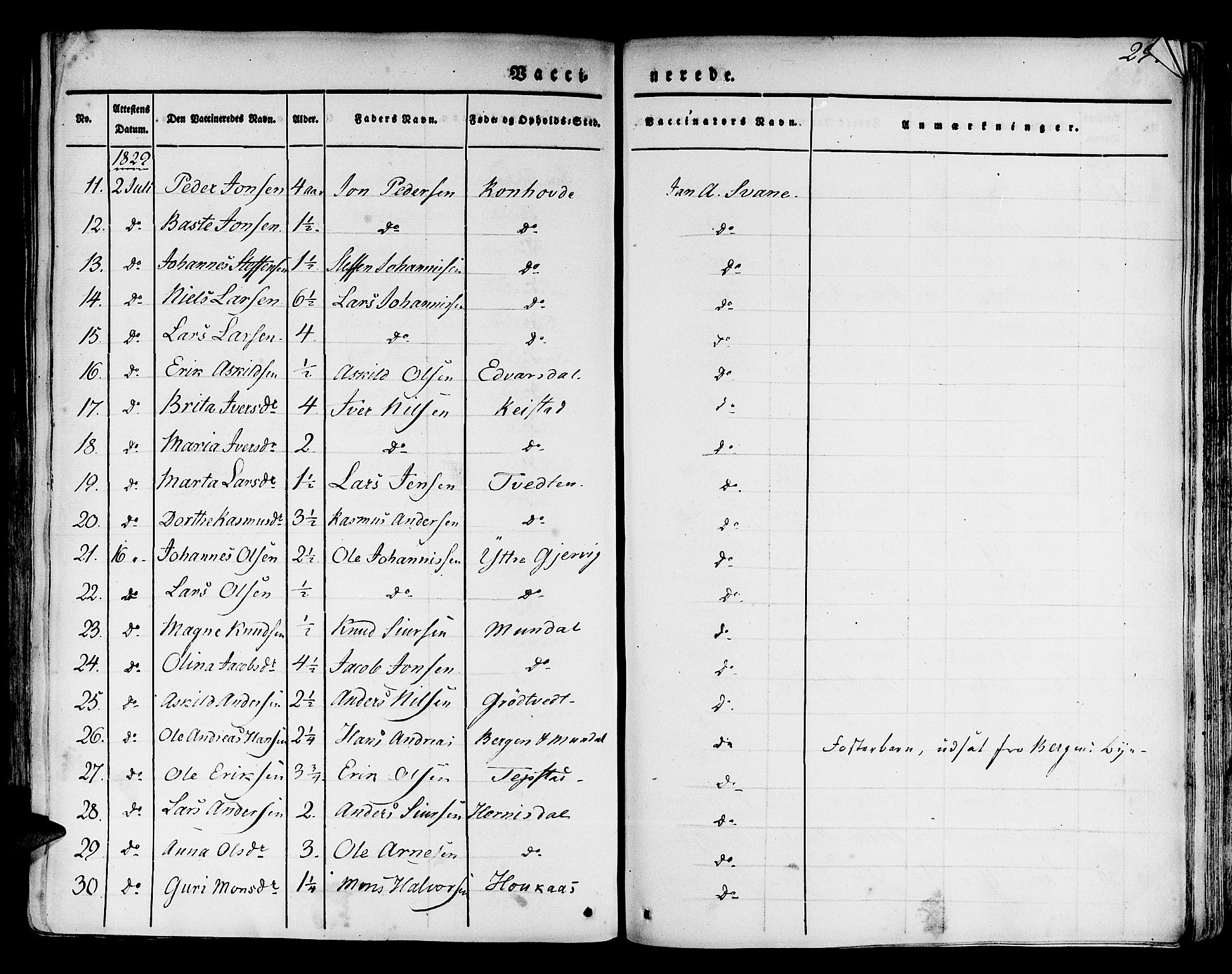 Hamre sokneprestembete, AV/SAB-A-75501/H/Ha/Haa/Haaa/L0011: Parish register (official) no. A 11, 1826-1834, p. 297