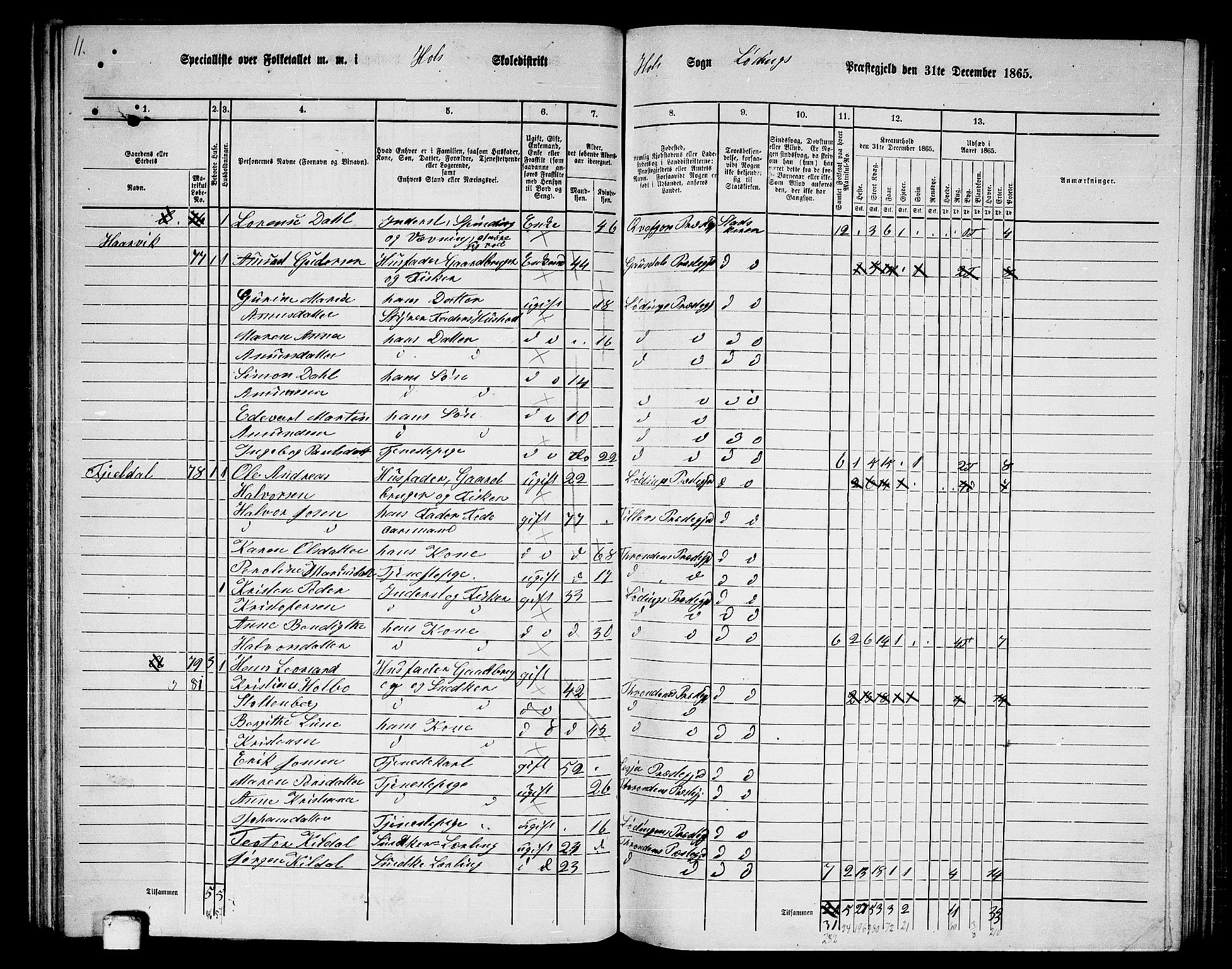 RA, 1865 census for Lødingen, 1865, p. 65