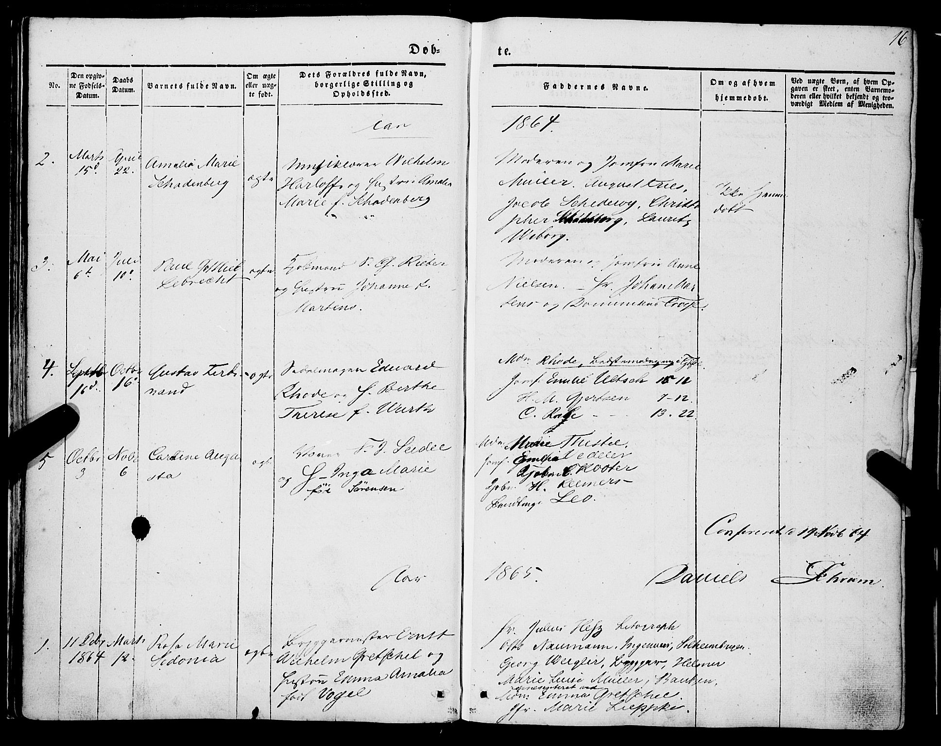 Mariakirken Sokneprestembete, SAB/A-76901/H/Haa/L0006: Parish register (official) no. A 6, 1846-1877, p. 16