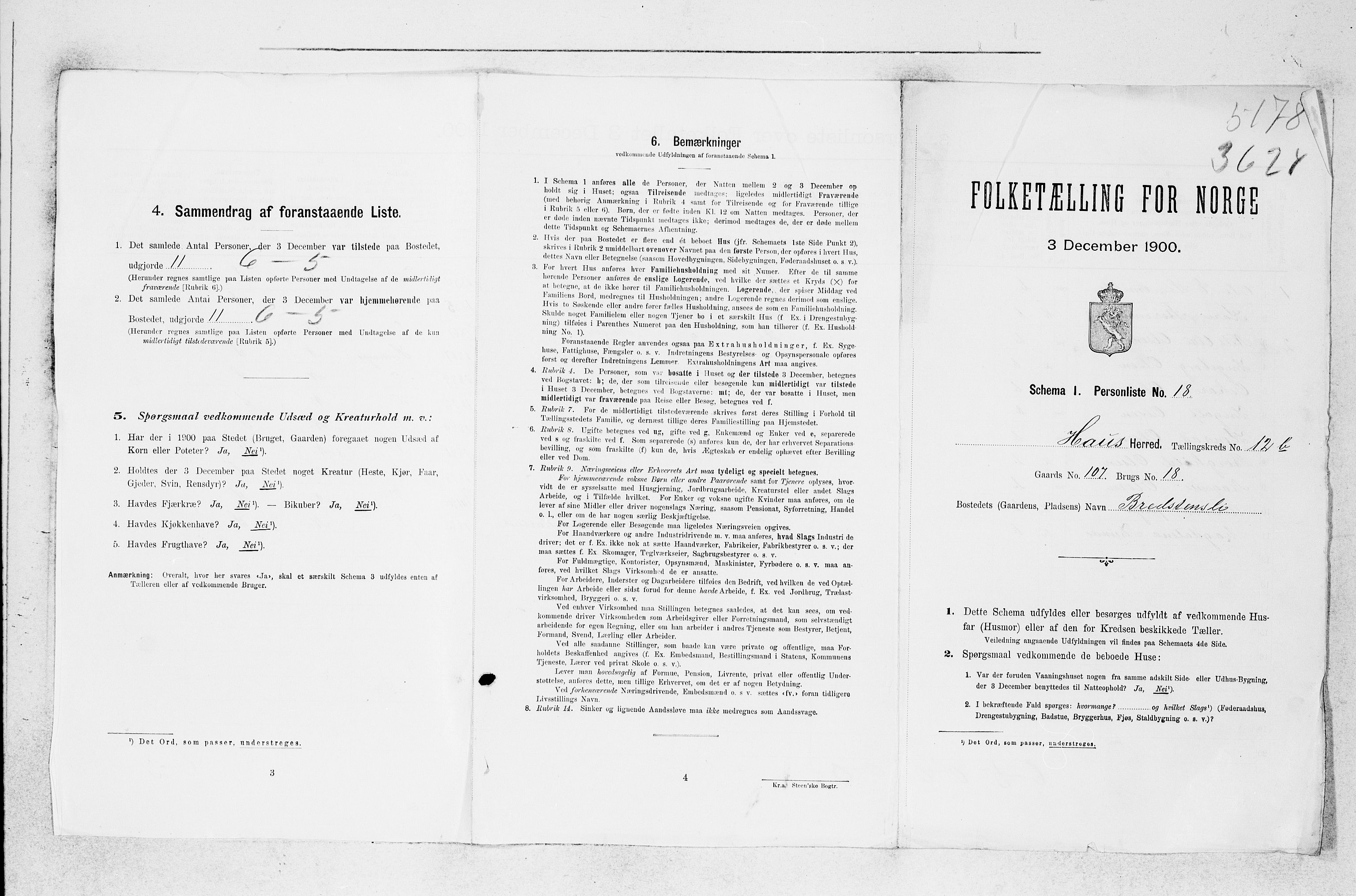 SAB, 1900 census for Haus, 1900, p. 30