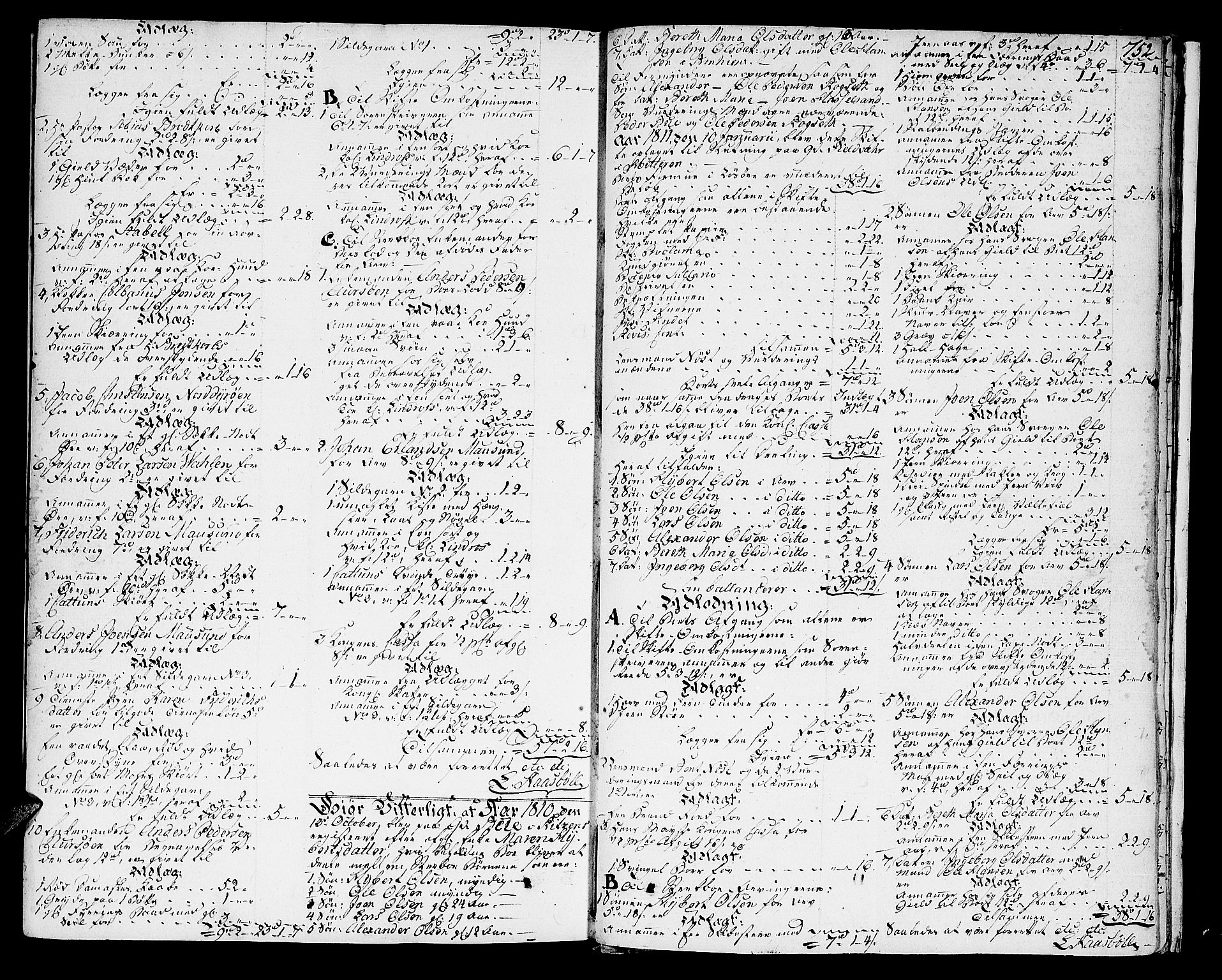 Fosen sorenskriveri, AV/SAT-A-1107/1/3/3A/L0016: Skifteprotokoll nr. 11 III, 1805-1811, p. 751b-752a