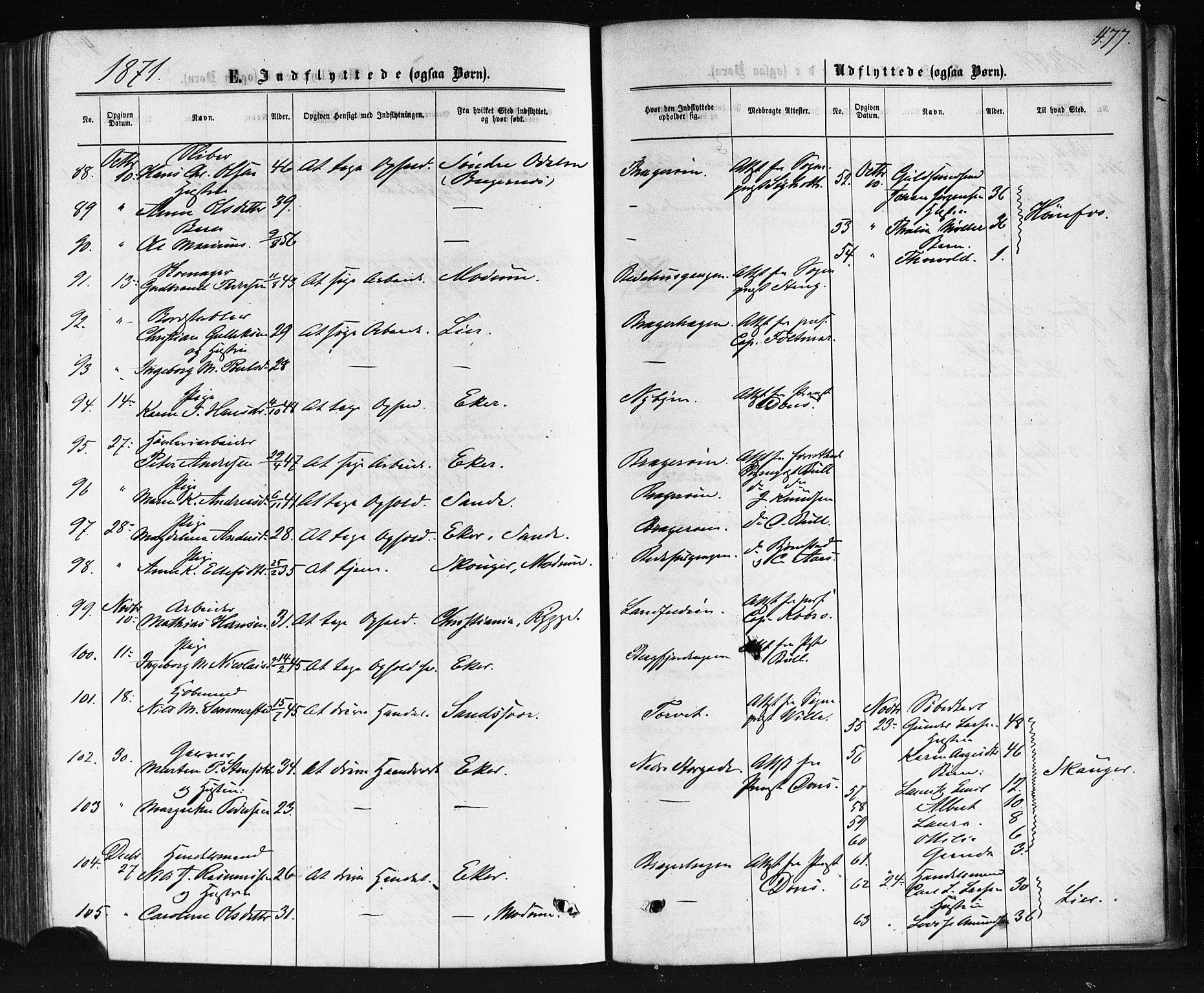 Bragernes kirkebøker, AV/SAKO-A-6/F/Fb/L0004: Parish register (official) no. II 4, 1869-1875, p. 477