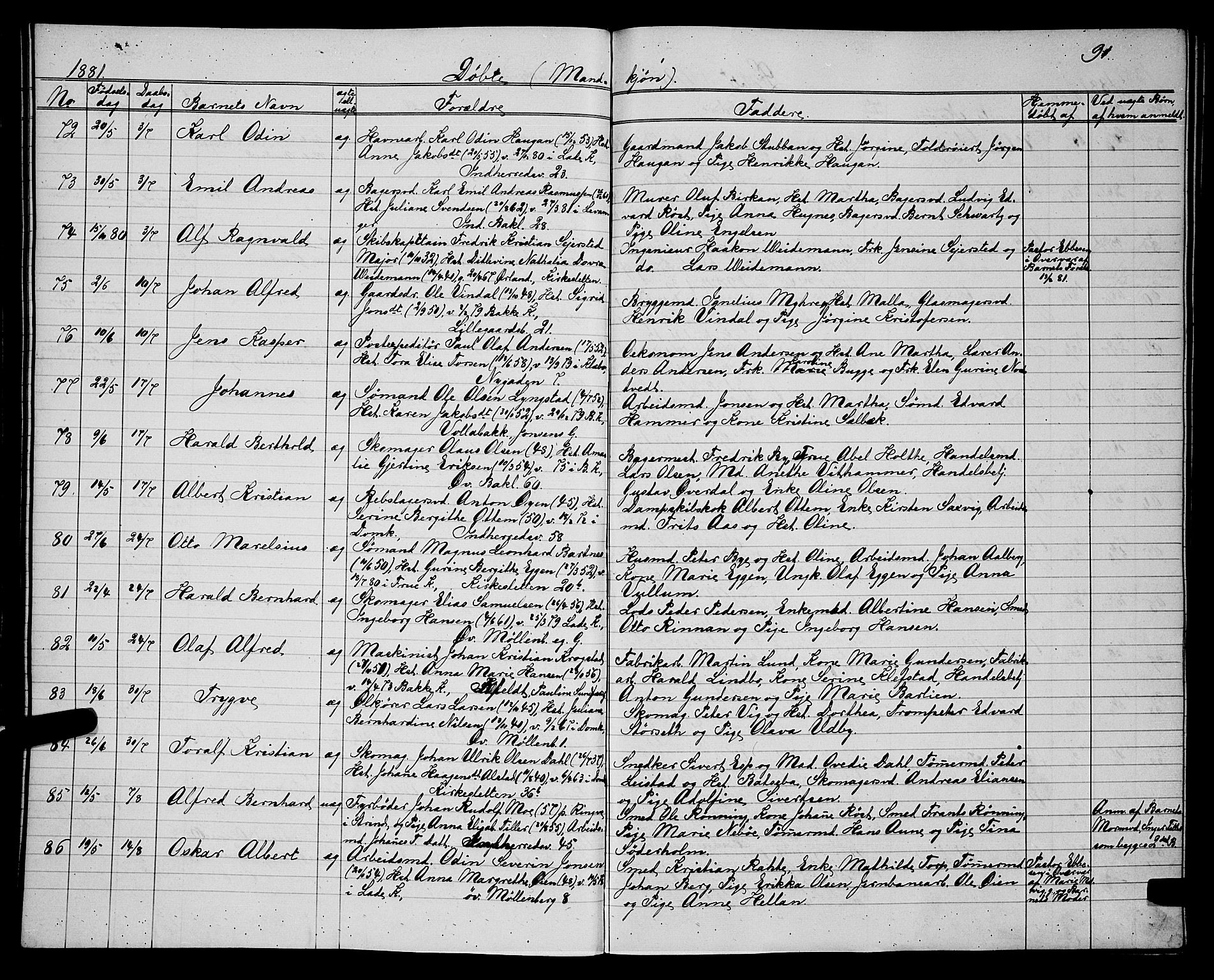 Ministerialprotokoller, klokkerbøker og fødselsregistre - Sør-Trøndelag, SAT/A-1456/604/L0220: Parish register (copy) no. 604C03, 1870-1885, p. 91