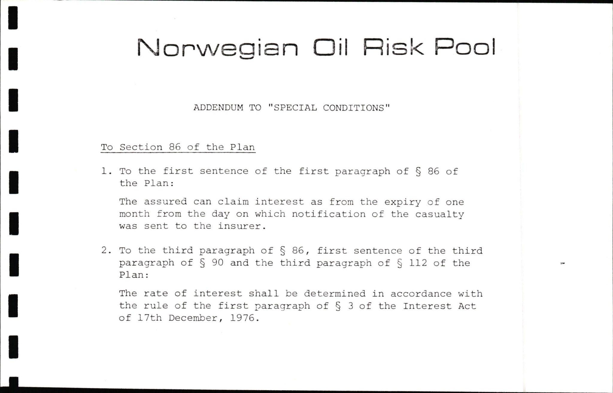 Pa 1503 - Stavanger Drilling AS, AV/SAST-A-101906/2/E/Ec/Eca/L0009: Forsikring, 1975-1980