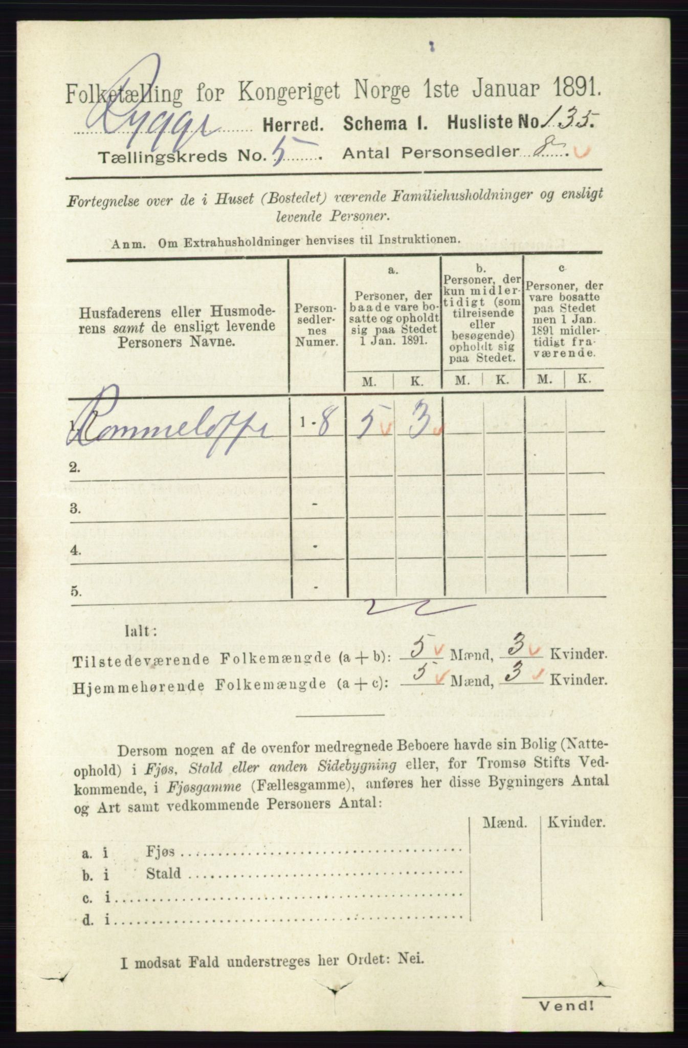 RA, 1891 census for 0136 Rygge, 1891, p. 2821