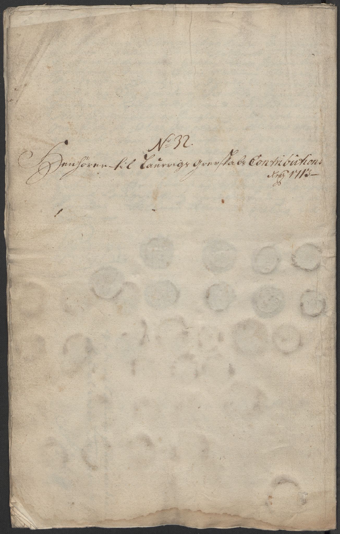 Rentekammeret inntil 1814, Reviderte regnskaper, Fogderegnskap, AV/RA-EA-4092/R33/L1985: Fogderegnskap Larvik grevskap, 1713, p. 400