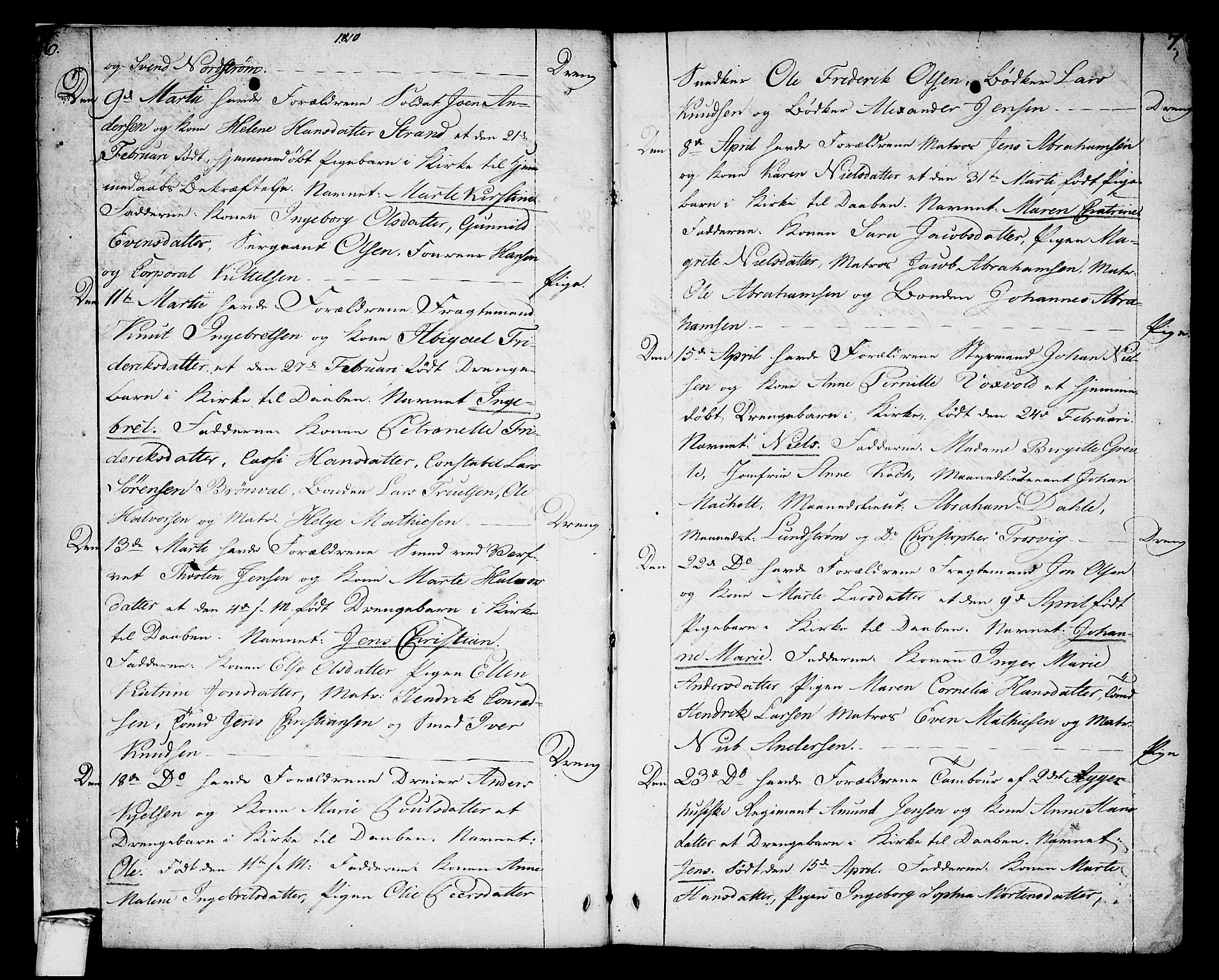 Stavern kirkebøker, AV/SAKO-A-318/F/Fa/L0004: Parish register (official) no. 4, 1809-1816, p. 6-7