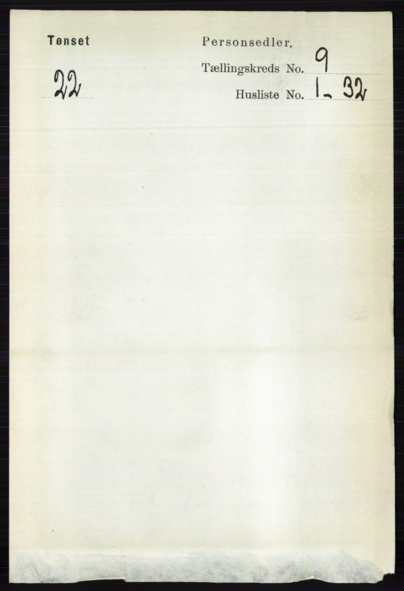 RA, 1891 census for 0437 Tynset, 1891, p. 2419