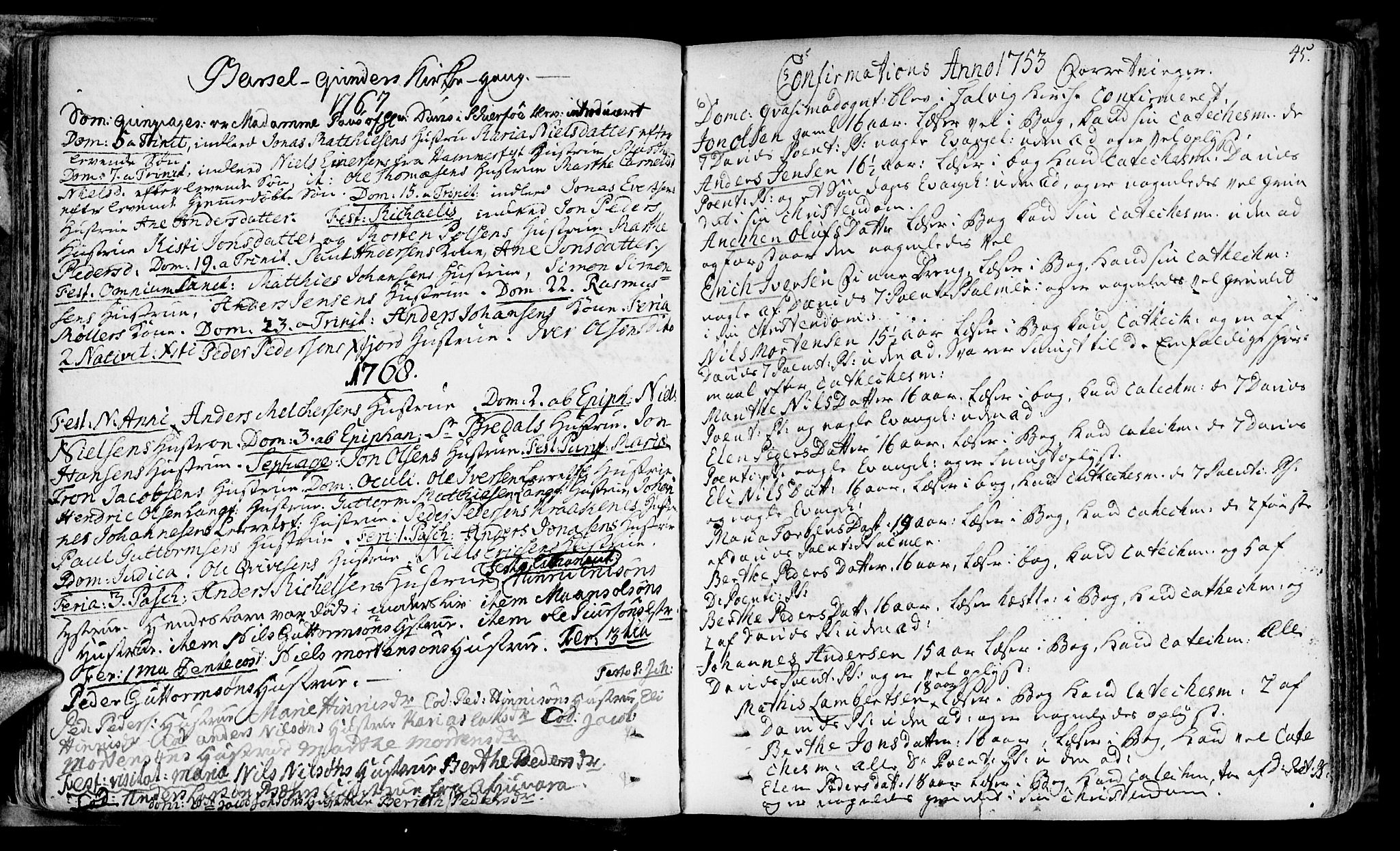 Talvik sokneprestkontor, SATØ/S-1337/H/Ha/L0004kirke: Parish register (official) no. 4, 1752-1772, p. 45