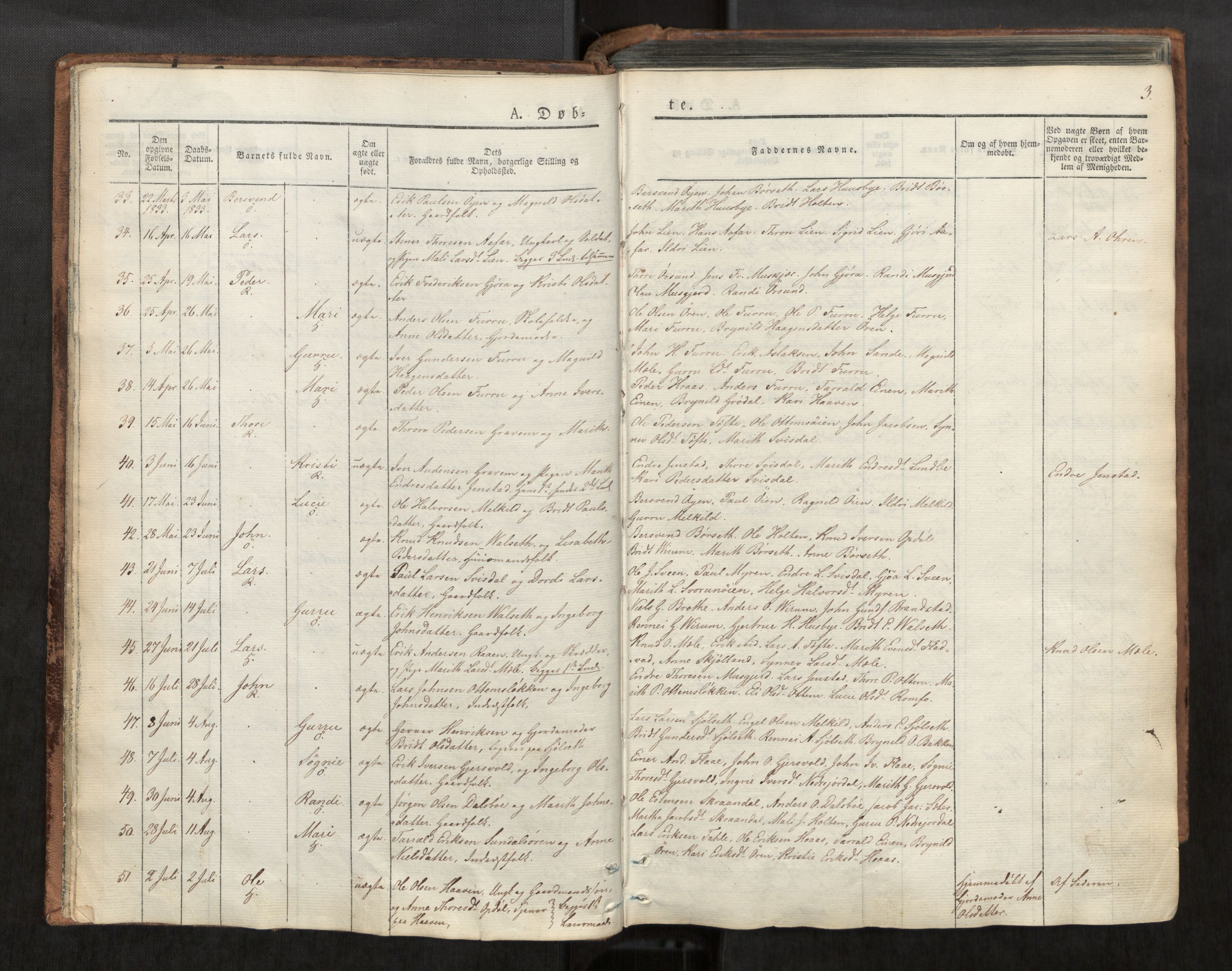 Ministerialprotokoller, klokkerbøker og fødselsregistre - Møre og Romsdal, AV/SAT-A-1454/590/L1012: Parish register (official) no. 590A04, 1832-1846, p. 3