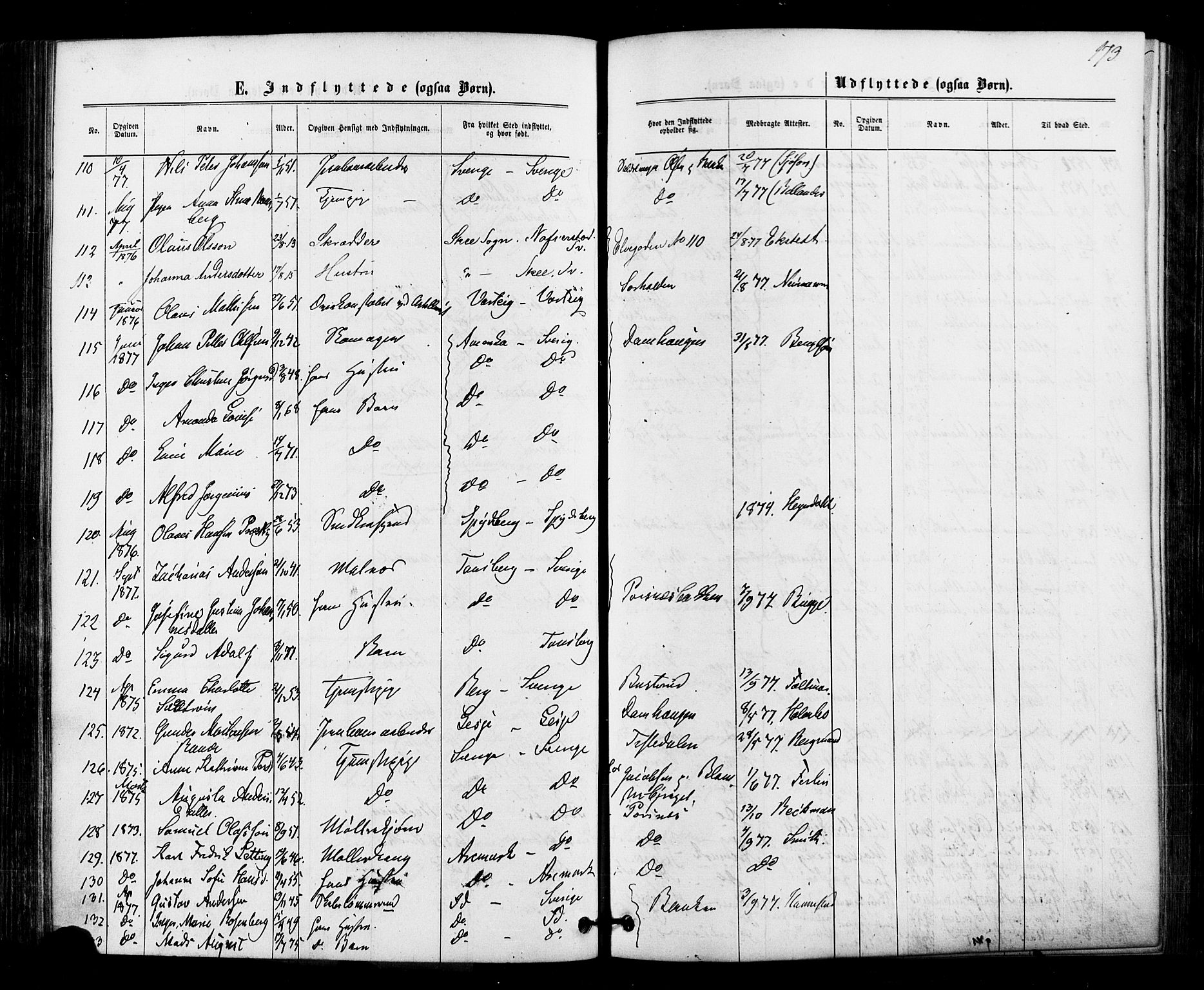 Halden prestekontor Kirkebøker, SAO/A-10909/F/Fa/L0010: Parish register (official) no. I 10, 1866-1877, p. 173