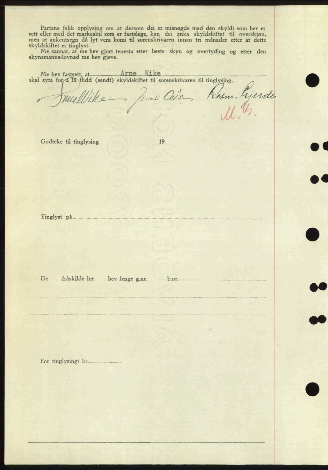 Nordre Sunnmøre sorenskriveri, AV/SAT-A-0006/1/2/2C/2Ca: Mortgage book no. A33, 1949-1950, Diary no: : 3030/1949