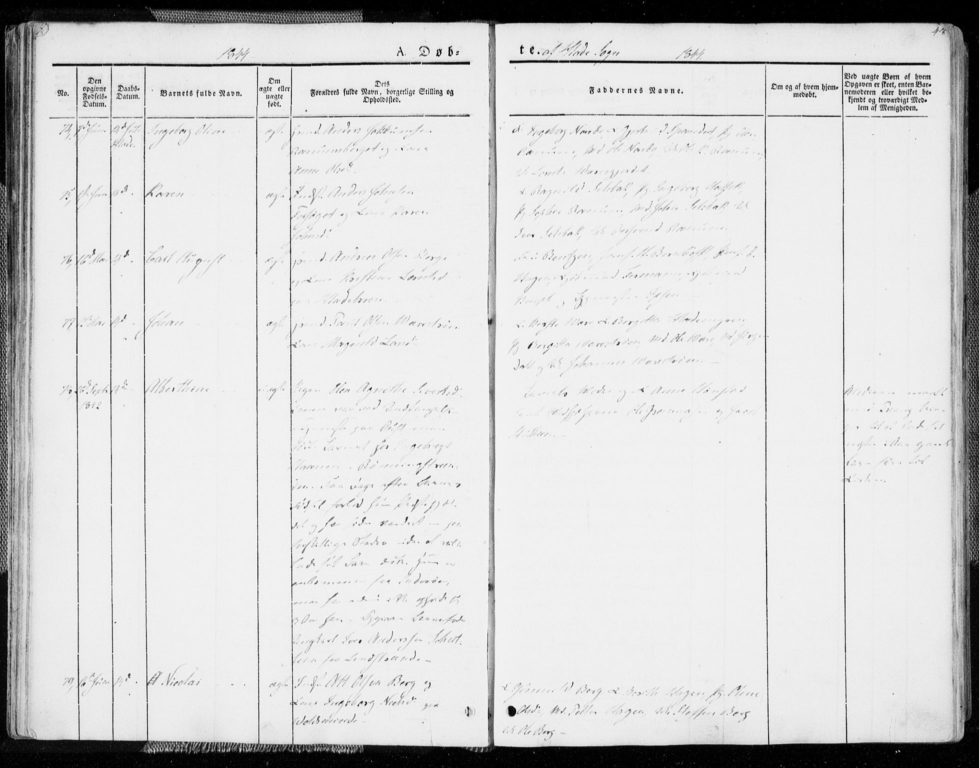 Ministerialprotokoller, klokkerbøker og fødselsregistre - Sør-Trøndelag, AV/SAT-A-1456/606/L0290: Parish register (official) no. 606A05, 1841-1847, p. 48