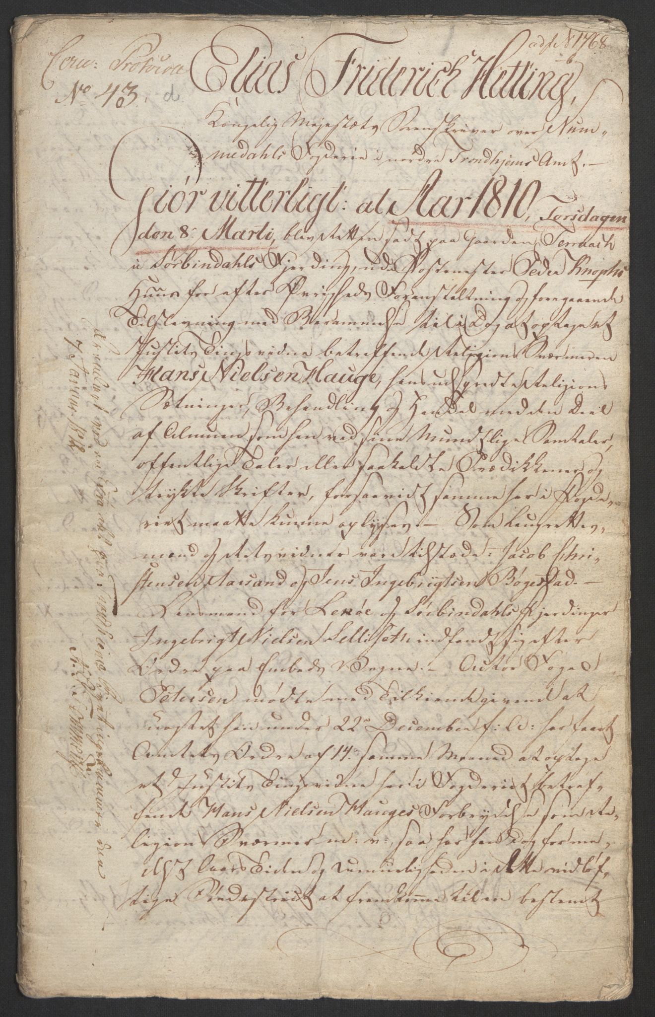 Justisdepartementet, Kommisjon i saken mot Hans Nielsen Hauge 1804, AV/RA-S-1151/D/L0005: Hans Nielsen Hauges sak, 1813, p. 228