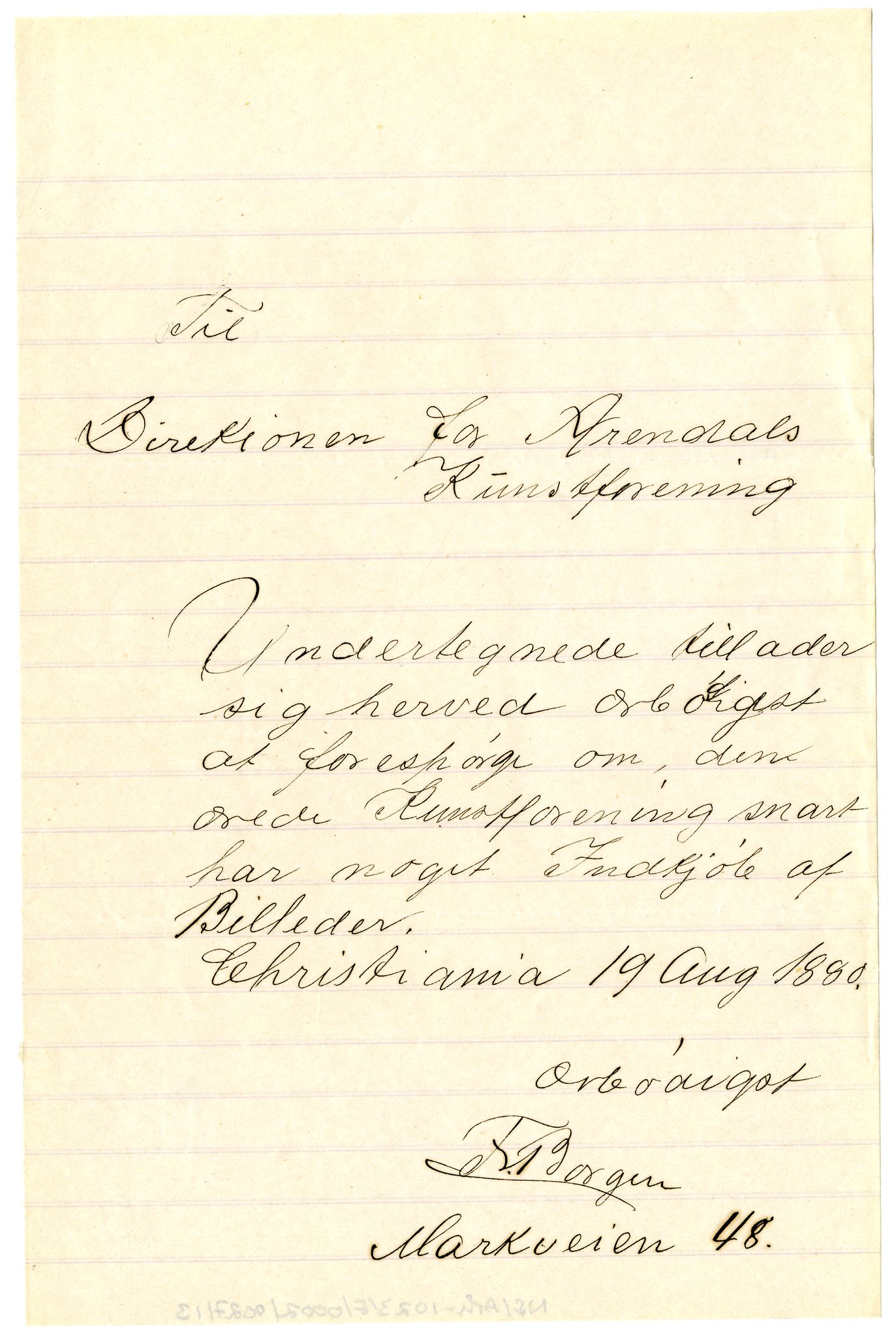 Diderik Maria Aalls brevsamling, NF/Ark-1023/F/L0002: D.M. Aalls brevsamling. B - C, 1799-1889, p. 150