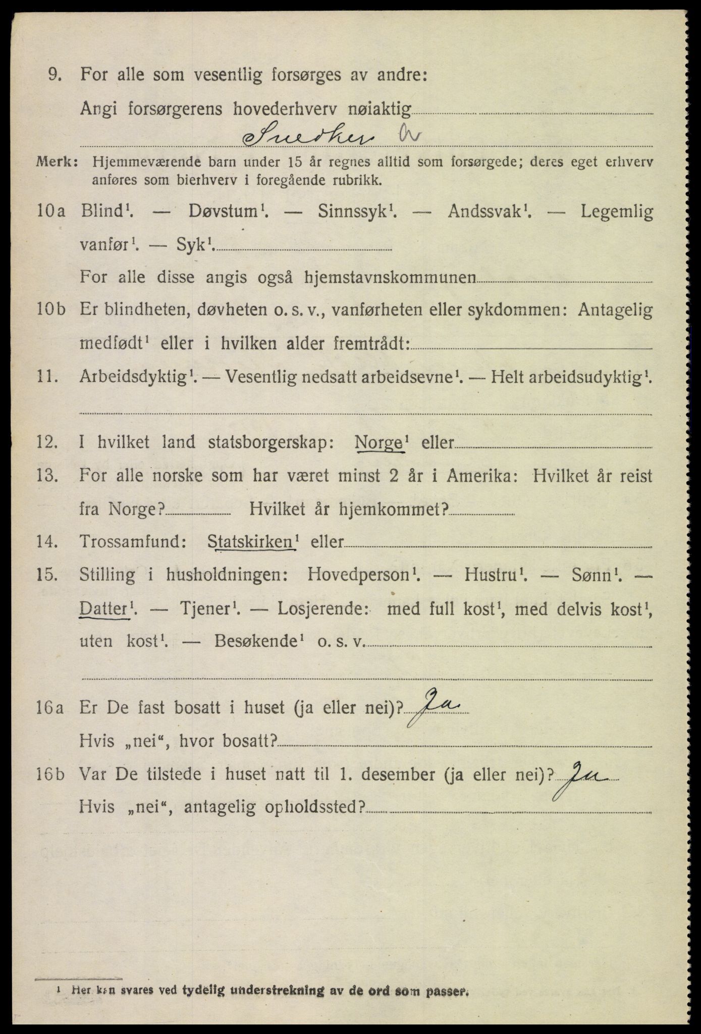 SAH, 1920 census for Fåberg, 1920, p. 11537