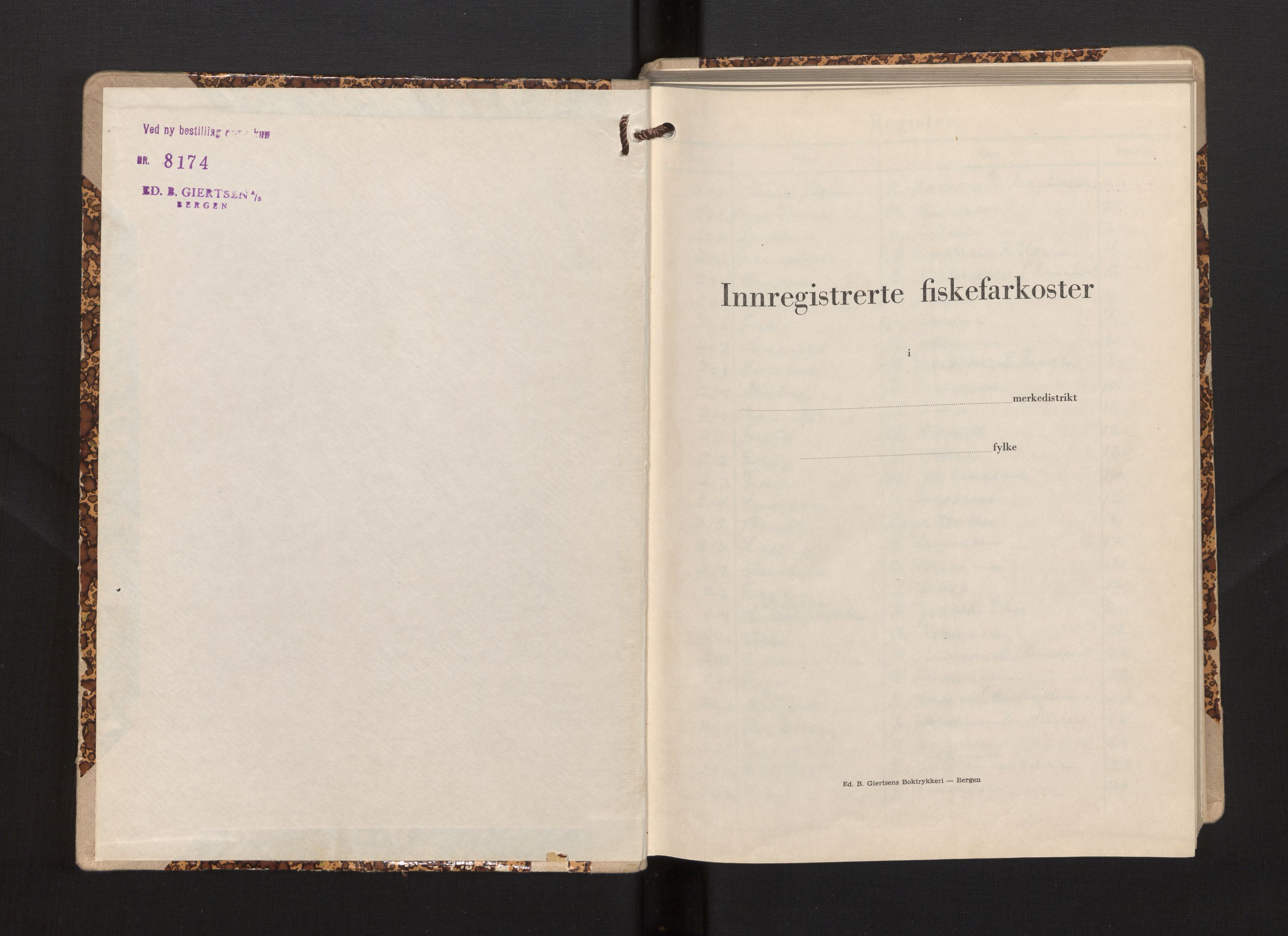 Fiskeridirektoratet - 1 Adm. ledelse - 13 Båtkontoret, AV/SAB-A-2003/I/Ia/Iac/L0203: 135.0367/2 Merkeprotokoll - Vestvågøy, 1962-1967
