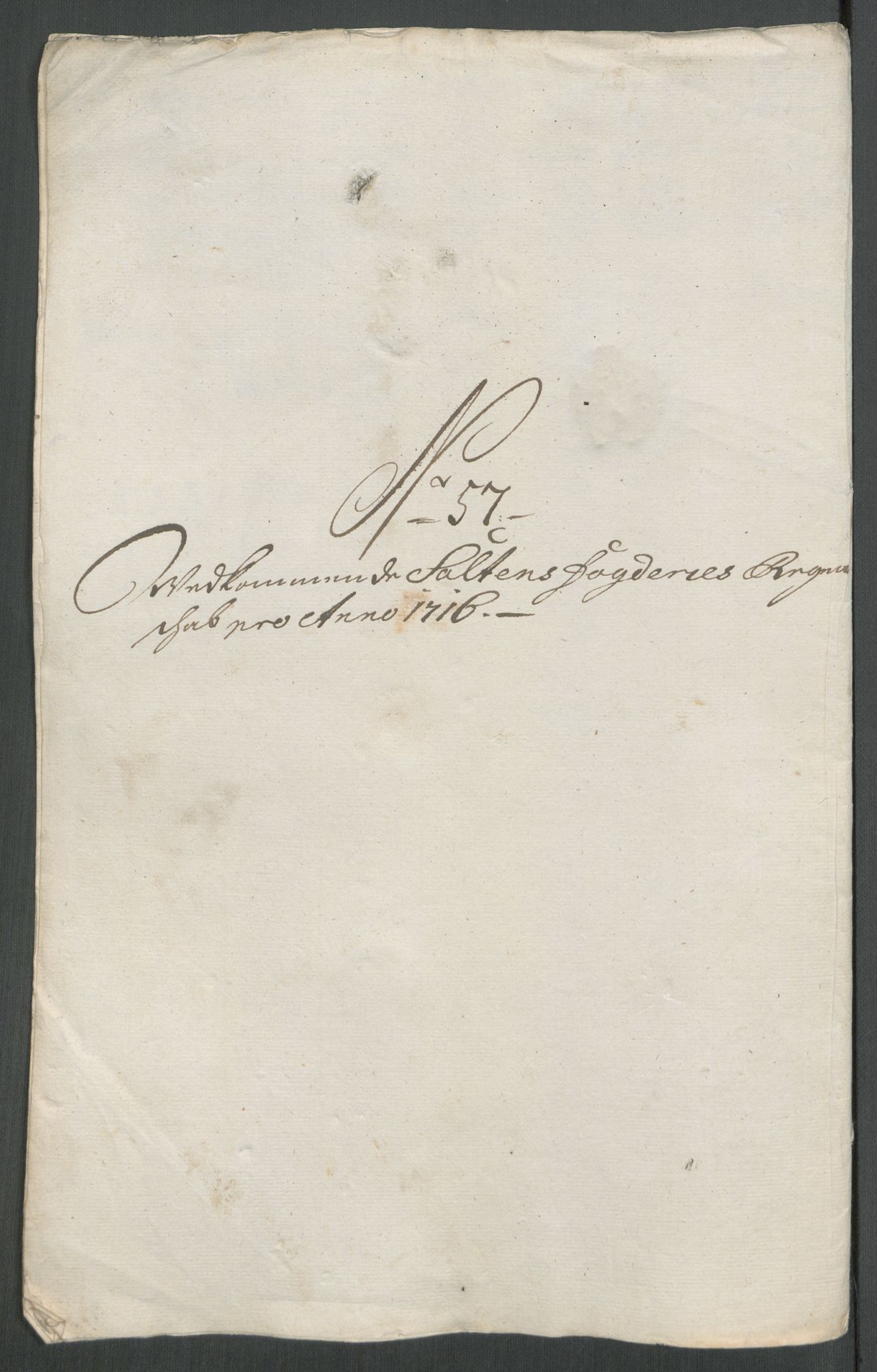 Rentekammeret inntil 1814, Reviderte regnskaper, Fogderegnskap, RA/EA-4092/R66/L4586: Fogderegnskap Salten, 1716, p. 283