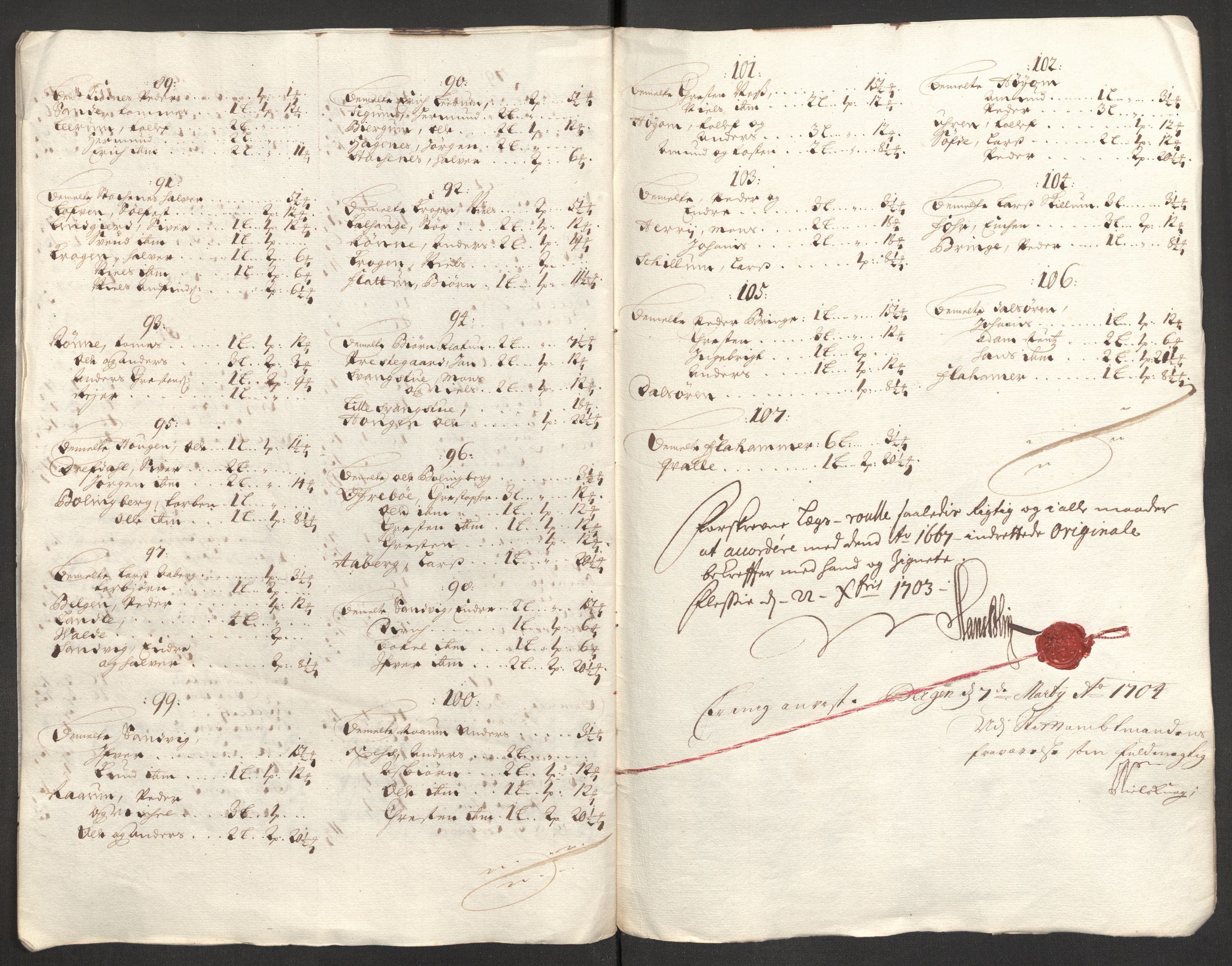 Rentekammeret inntil 1814, Reviderte regnskaper, Fogderegnskap, RA/EA-4092/R52/L3313: Fogderegnskap Sogn, 1703-1704, p. 124