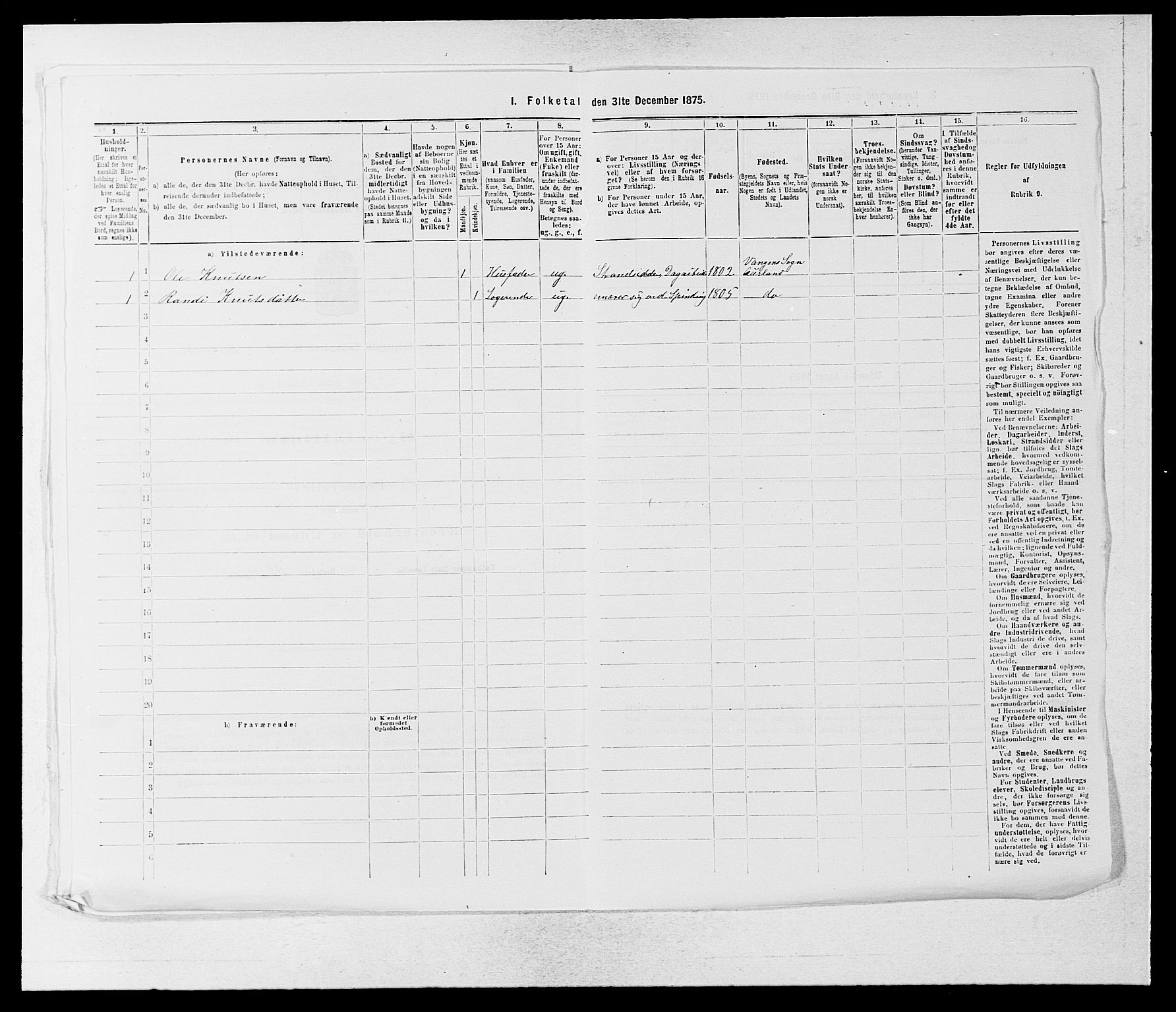 SAB, 1875 census for 1421P Aurland, 1875, p. 248