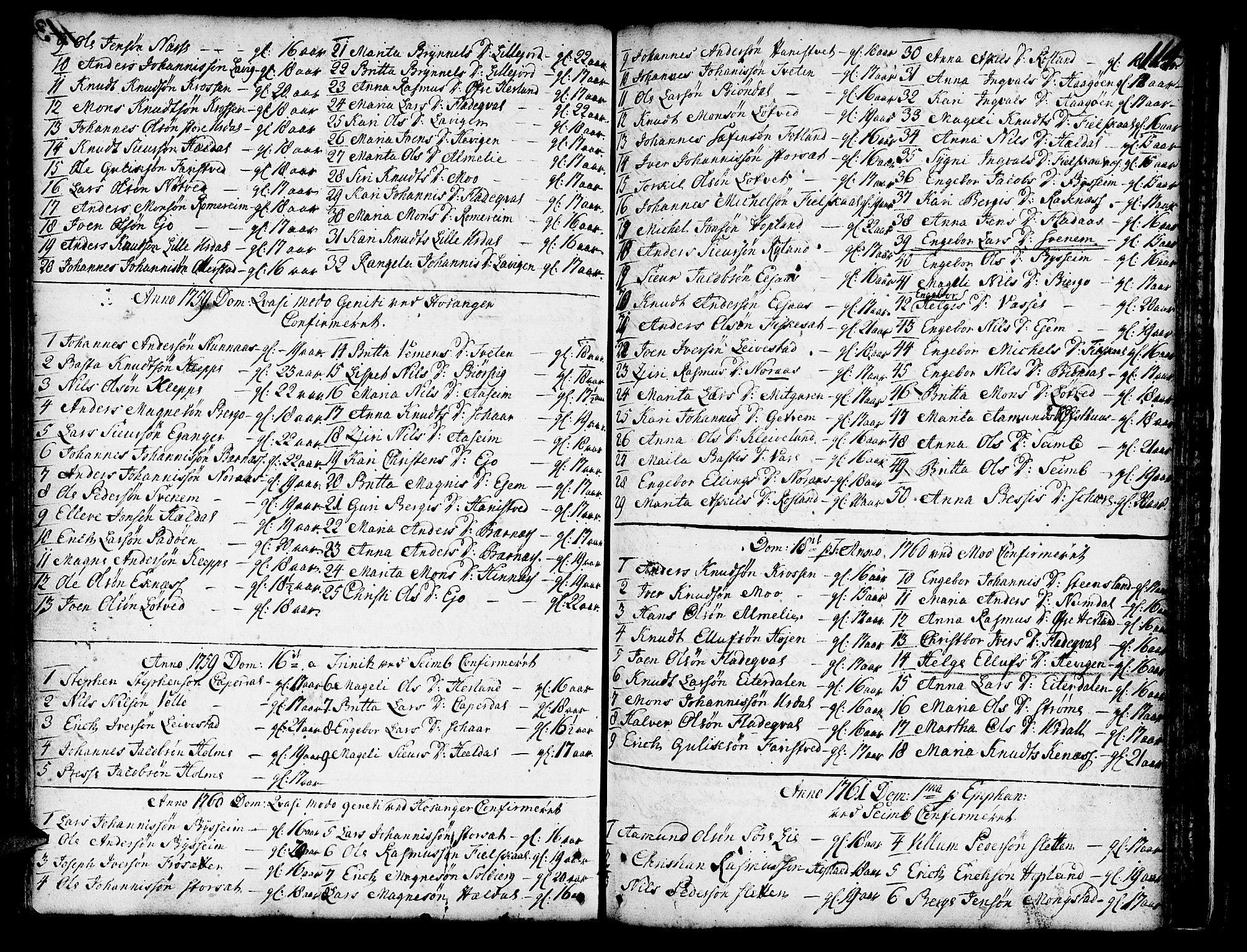 Hosanger sokneprestembete, AV/SAB-A-75801/H/Haa: Parish register (official) no. A 1 /1, 1750-1766, p. 114